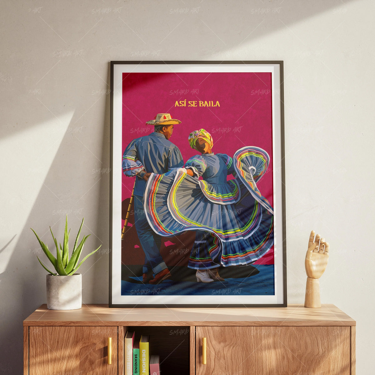 Bailando-wall art print featuring decorative artistic design suitable for living rooms, offices, and schools by SmardArt. Elevate your space with Black wall art that speaks to culture, identity, and creativity. At Smard, we celebrate artistry made with melanin, bringing powerful and inspiring designs to life.