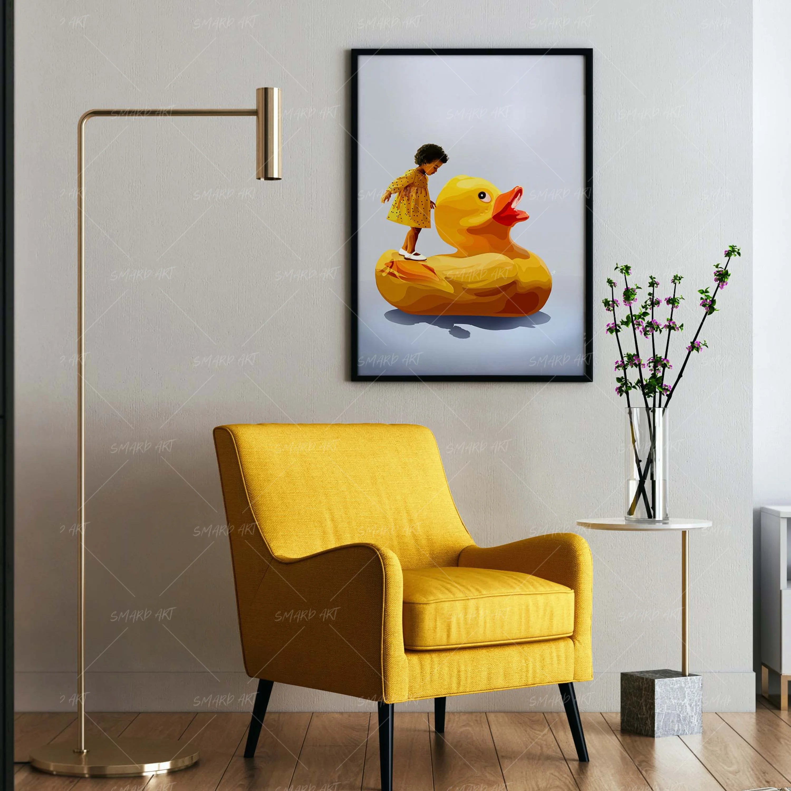 Bathtime Hero-wall art print featuring decorative artistic design suitable for living rooms, offices, and schools by SmardArt. Elevate your space with Black wall art that speaks to culture, identity, and creativity. At Smard, we celebrate artistry made with melanin, bringing powerful and inspiring designs to life.