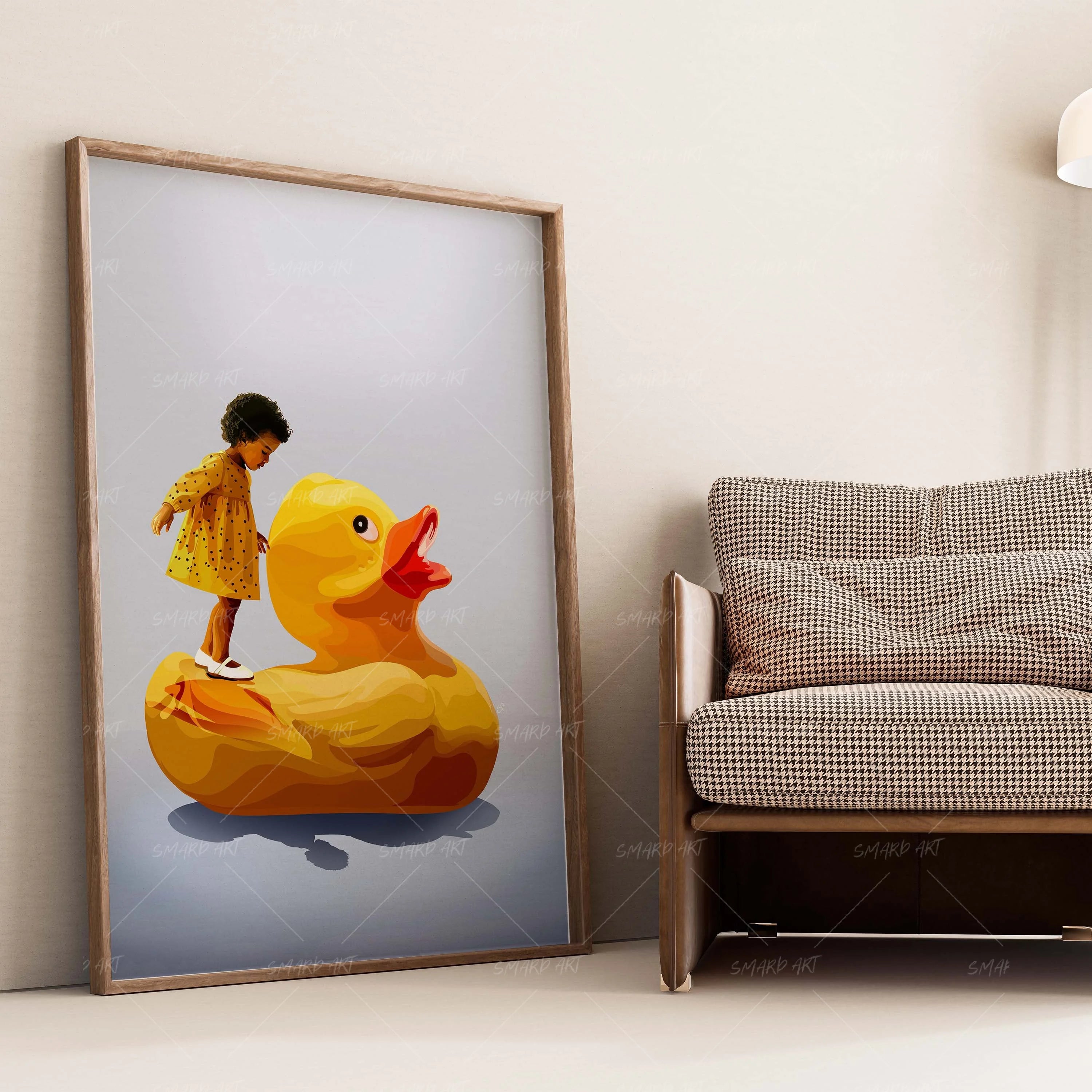 Bathtime Hero-wall art print featuring decorative artistic design suitable for living rooms, offices, and schools by SmardArt. Elevate your space with Black wall art that speaks to culture, identity, and creativity. At Smard, we celebrate artistry made with melanin, bringing powerful and inspiring designs to life.