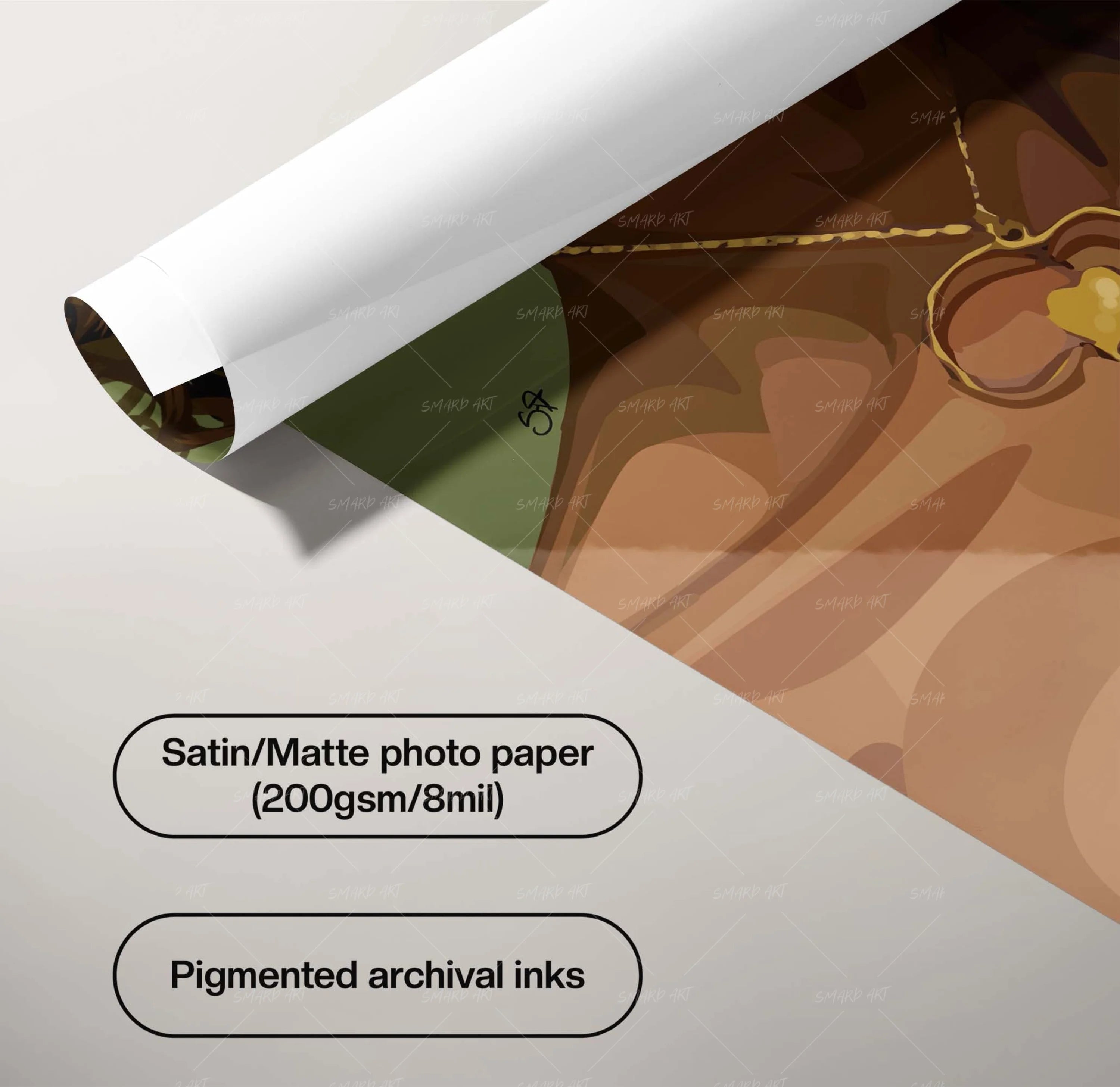 Behind The Leaves-wall art print featuring decorative artistic design suitable for living rooms, offices, and schools by SmardArt. Elevate your space with Black wall art that speaks to culture, identity, and creativity. At Smard, we celebrate artistry made with melanin, bringing powerful and inspiring designs to life.