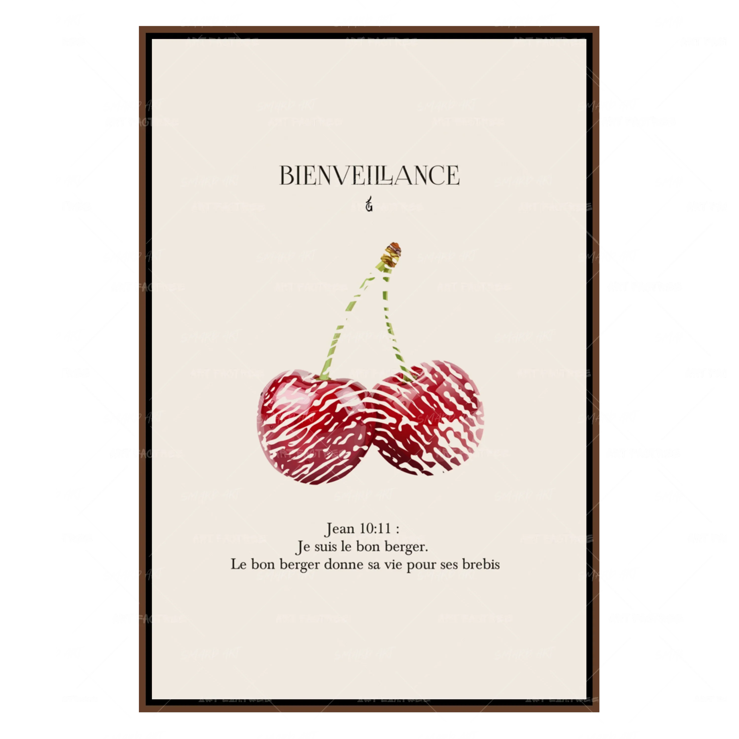 Bienveillance-wall art print featuring decorative artistic design suitable for living rooms, offices, and schools by SmardArt. Elevate your space with Black wall art that speaks to culture, identity, and creativity. At Smard, we celebrate artistry made with melanin, bringing powerful and inspiring designs to life.