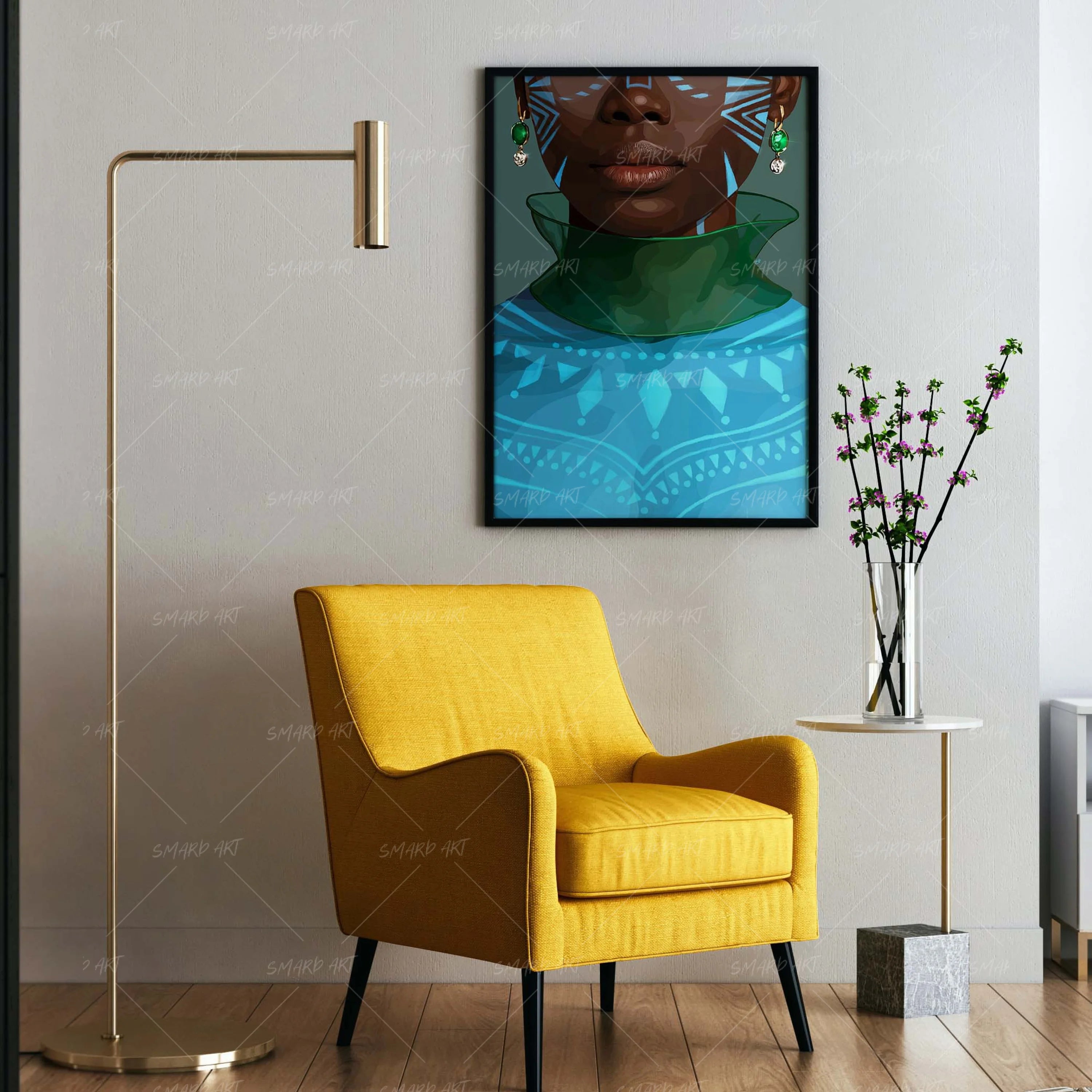 Body Of Art-wall art print featuring decorative artistic design suitable for living rooms, offices, and schools by SmardArt. Elevate your space with Black wall art that speaks to culture, identity, and creativity. At Smard, we celebrate artistry made with melanin, bringing powerful and inspiring designs to life.