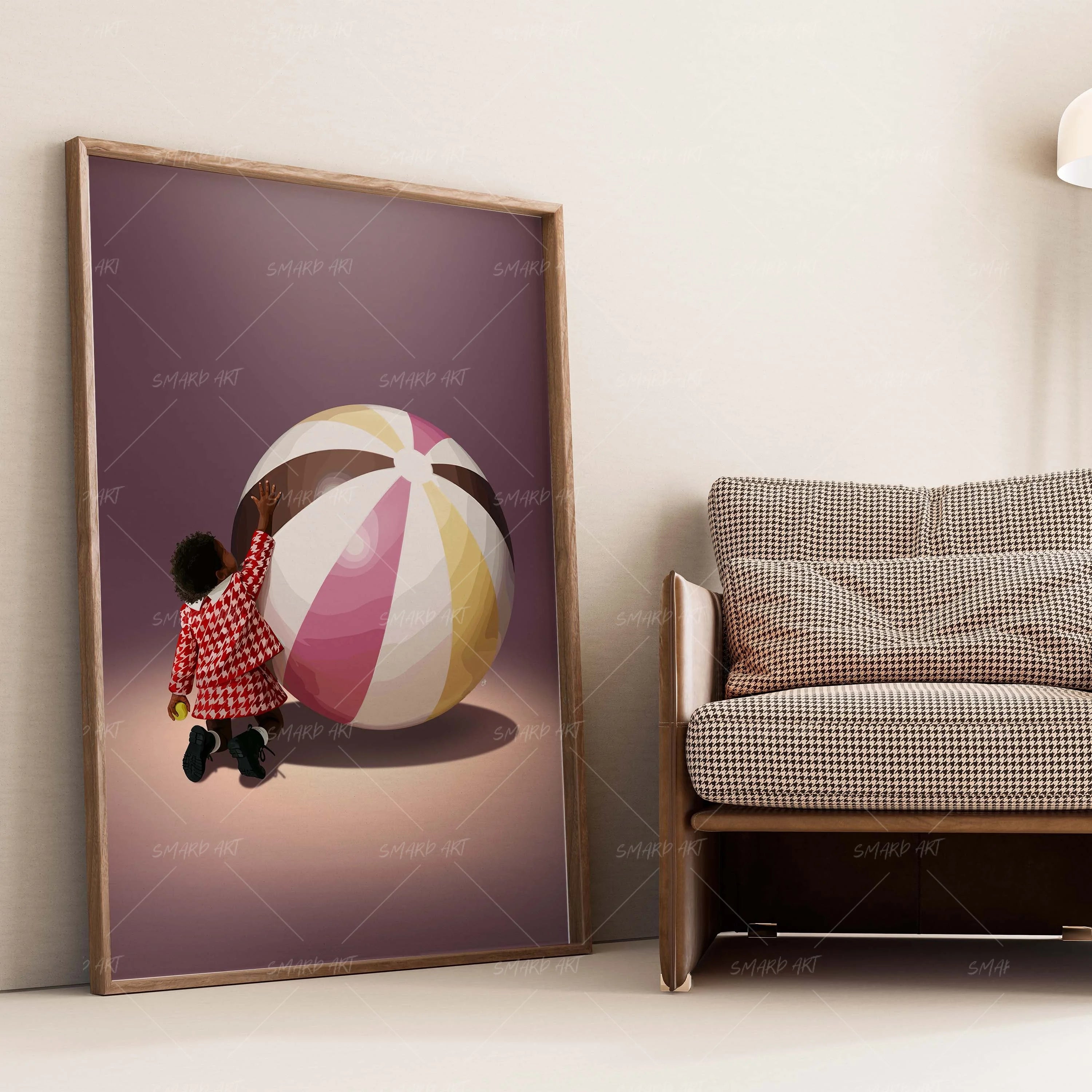 Bounce Big-wall art print featuring decorative artistic design suitable for living rooms, offices, and schools by SmardArt. Elevate your space with Black wall art that speaks to culture, identity, and creativity. At Smard, we celebrate artistry made with melanin, bringing powerful and inspiring designs to life.