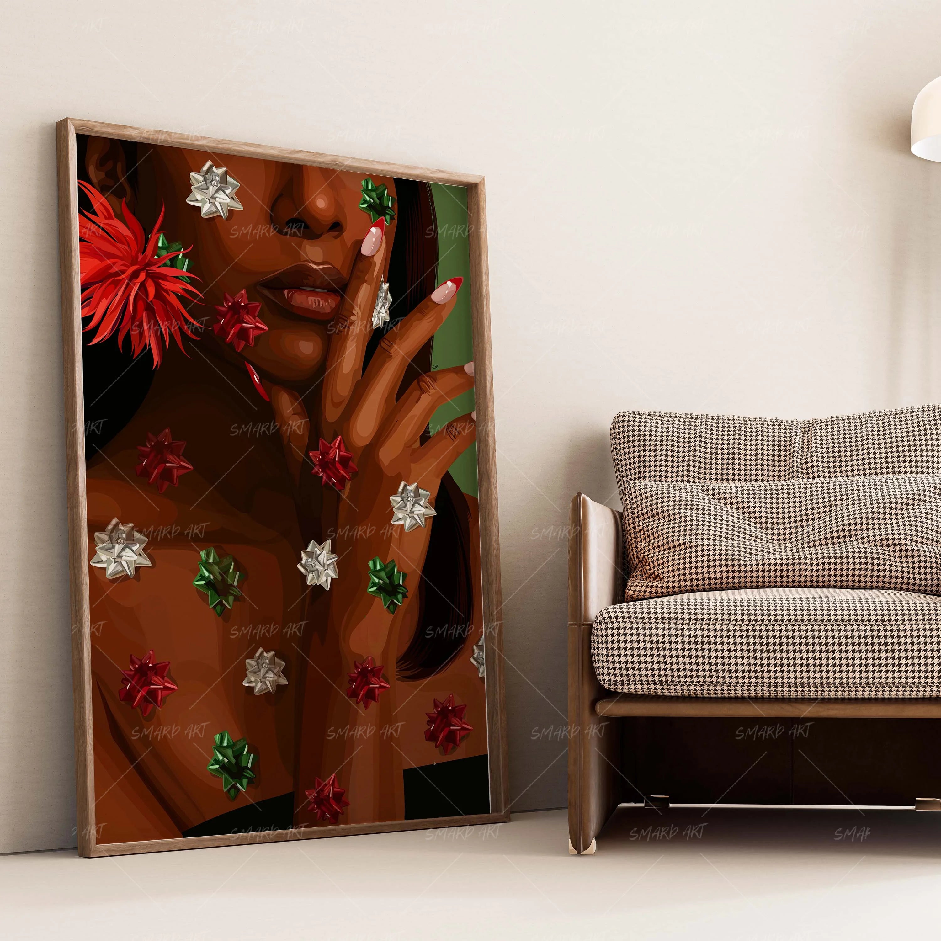 Bow Behaviour-wall art print featuring decorative artistic design suitable for living rooms, offices, and schools by SmardArt. Elevate your space with Black wall art that speaks to culture, identity, and creativity. At Smard, we celebrate artistry made with melanin, bringing powerful and inspiring designs to life.