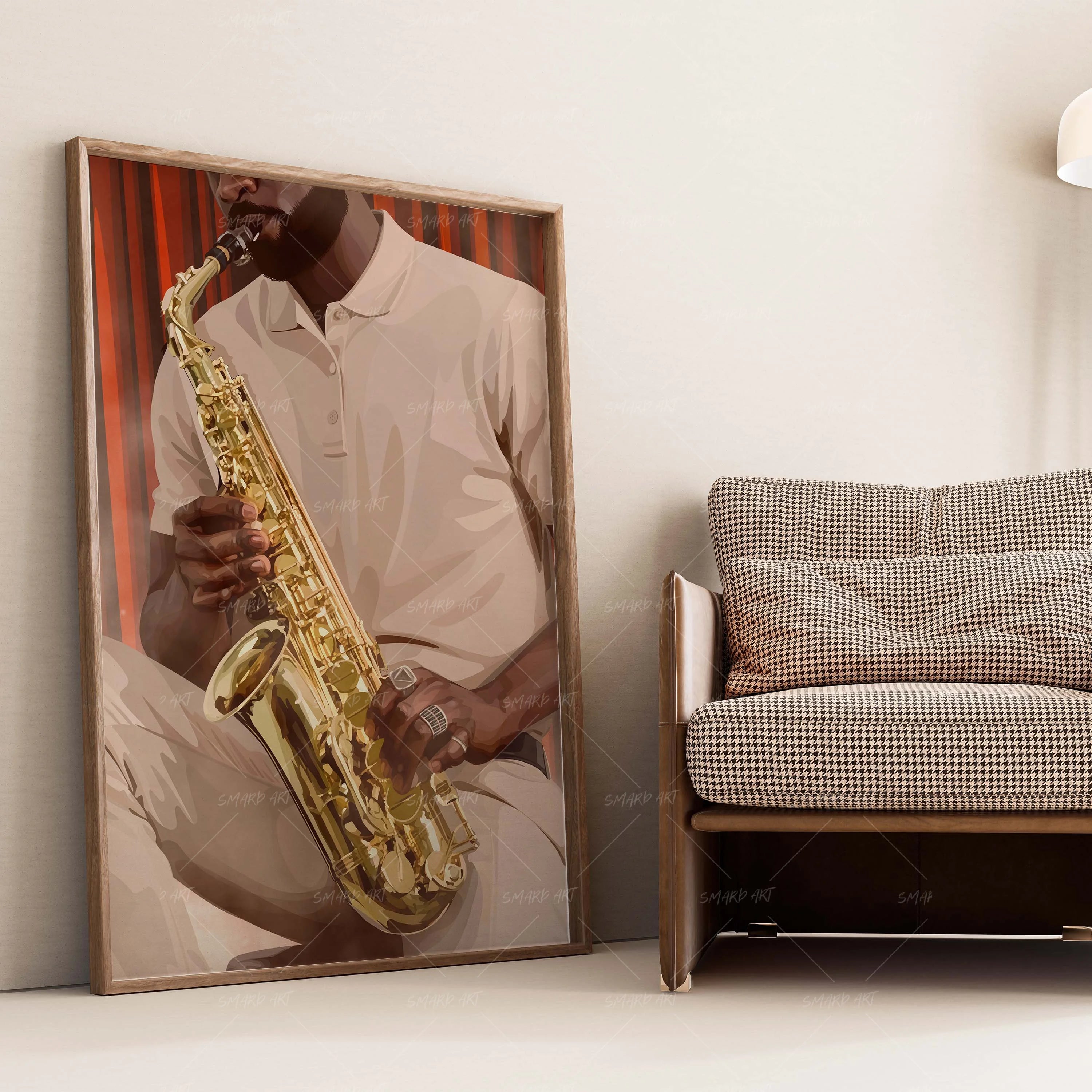 Breath In Brass-wall art print featuring decorative artistic design suitable for living rooms, offices, and schools by SmardArt. Elevate your space with Black wall art that speaks to culture, identity, and creativity. At Smard, we celebrate artistry made with melanin, bringing powerful and inspiring designs to life.