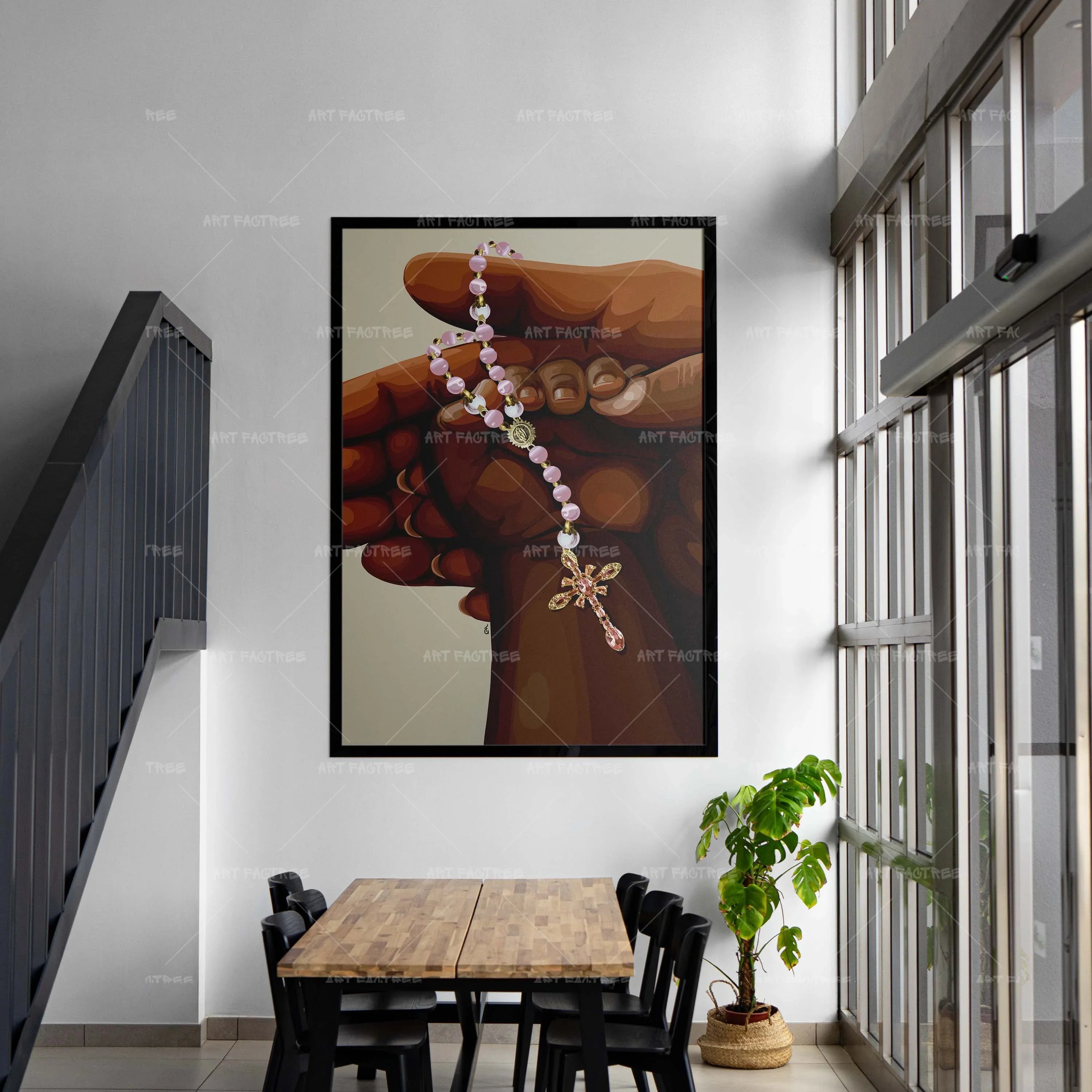 Built on Faith (Smard X Anaya)-wall art print featuring decorative artistic design suitable for living rooms, offices, and schools by SmardArt. Elevate your space with Black wall art that speaks to culture, identity, and creativity. At Smard, we celebrate artistry made with melanin, bringing powerful and inspiring designs to life.