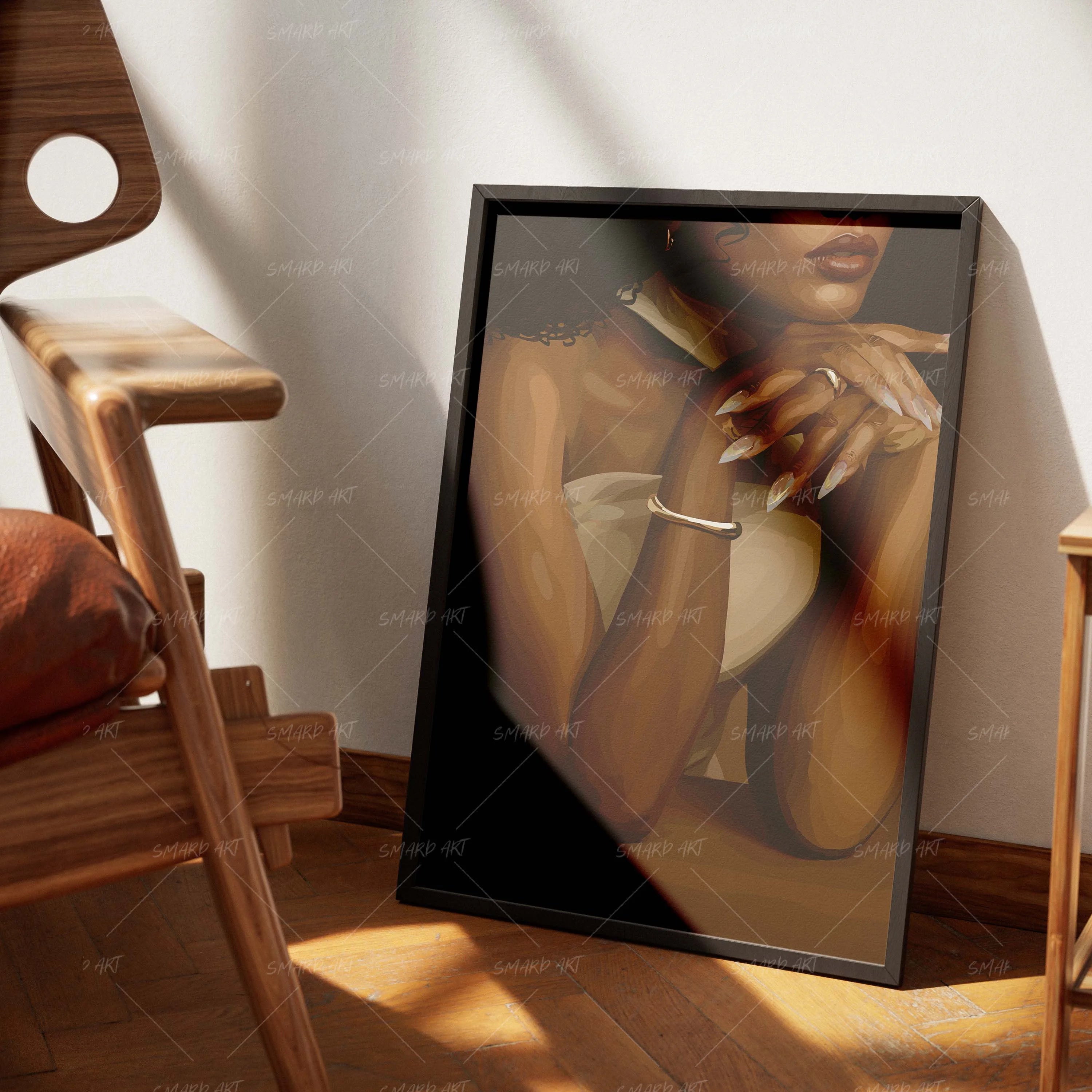 Butter Dripped-wall art print featuring decorative artistic design suitable for living rooms, offices, and schools by SmardArt. Elevate your space with Black wall art that speaks to culture, identity, and creativity. At Smard, we celebrate artistry made with melanin, bringing powerful and inspiring designs to life.