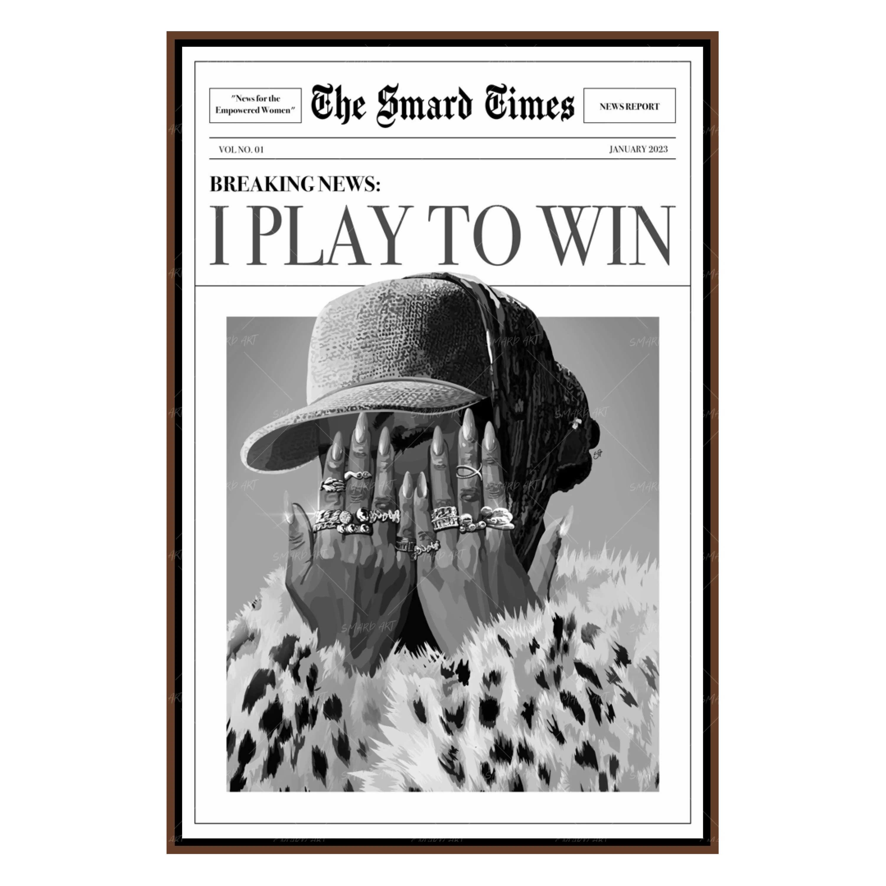 I Play To Win B&W-Smard