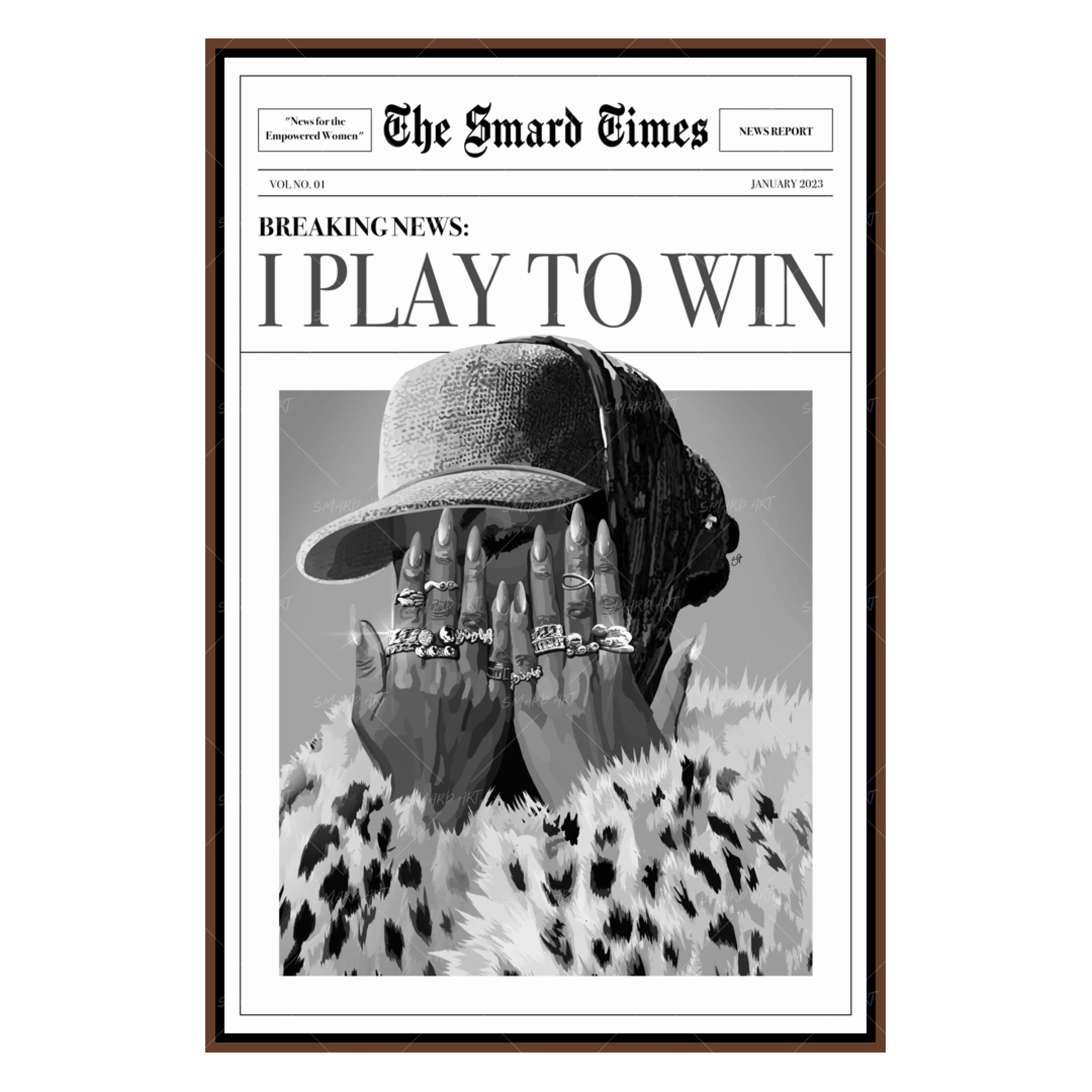I Play To Win B&W-Smard