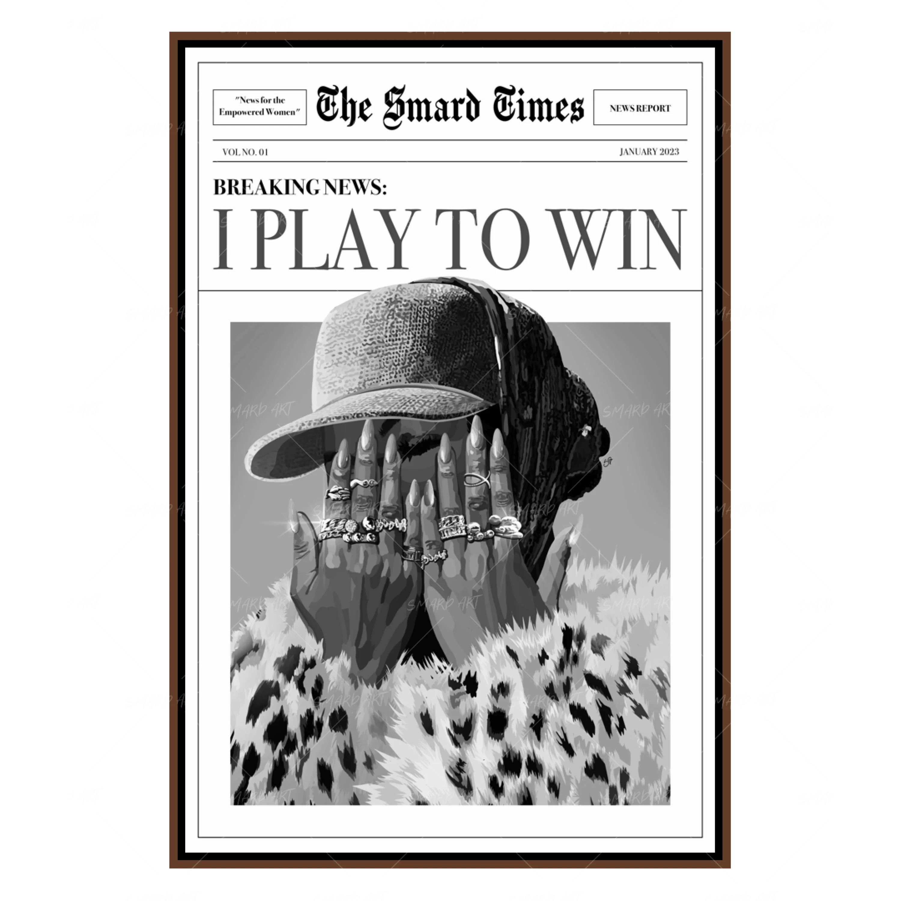 I Play To Win B&W-Smard