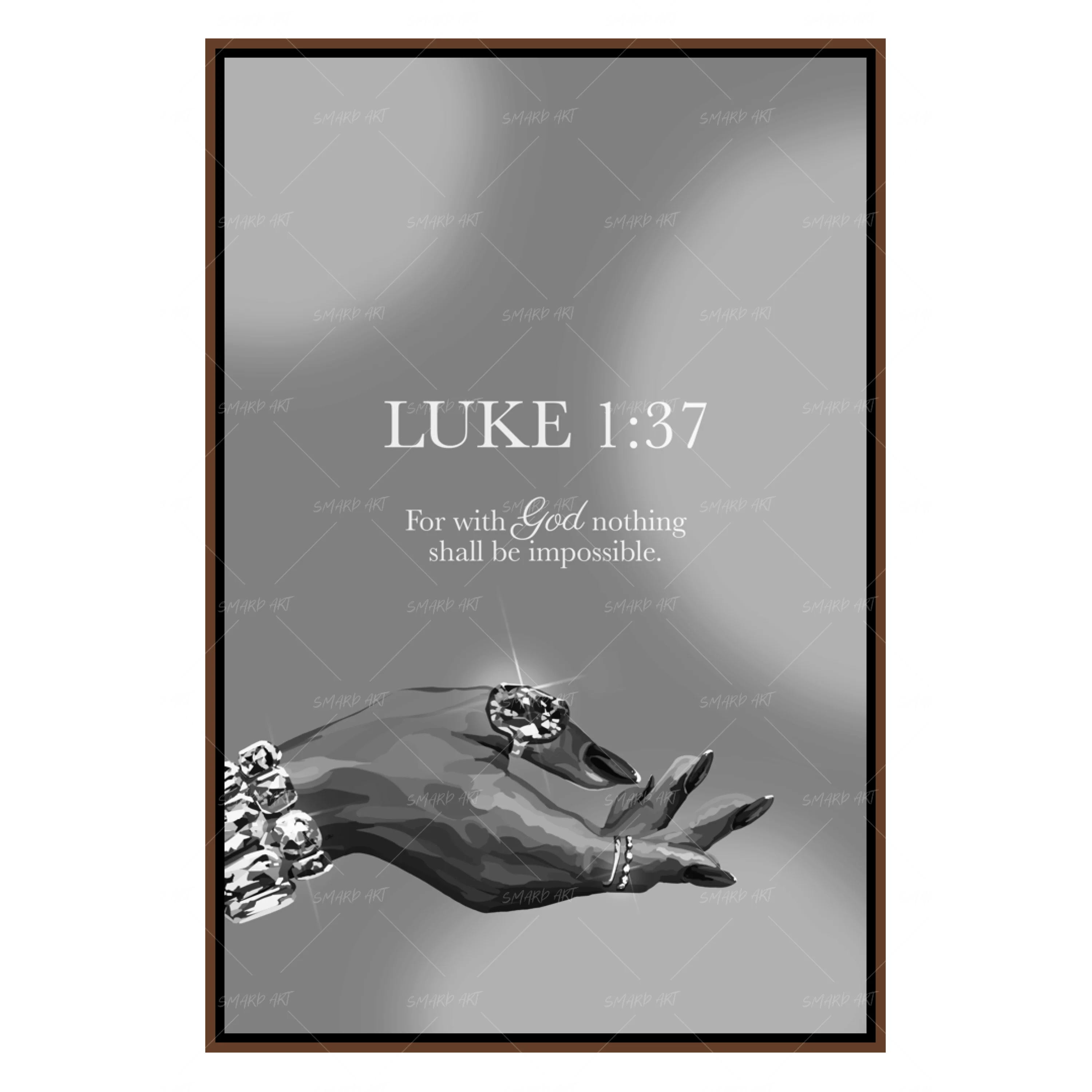 Luke 1:37 B&W-Smard