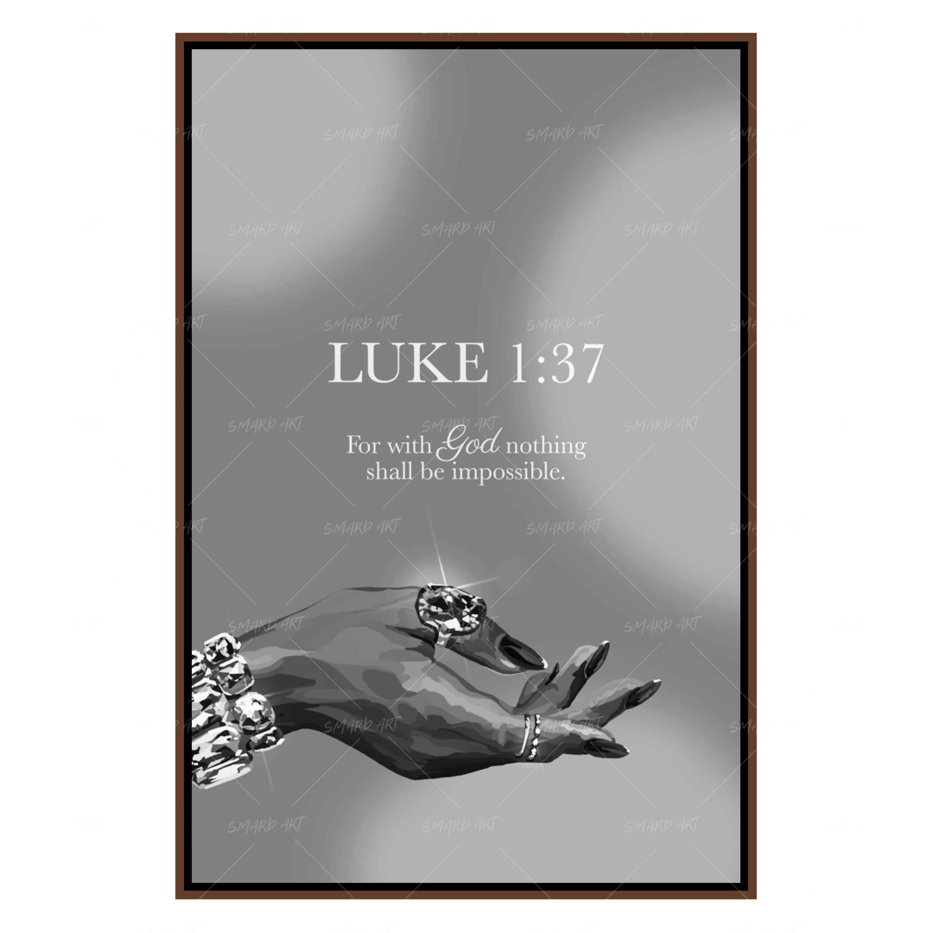 Luke 1:37 B&W-Smard
