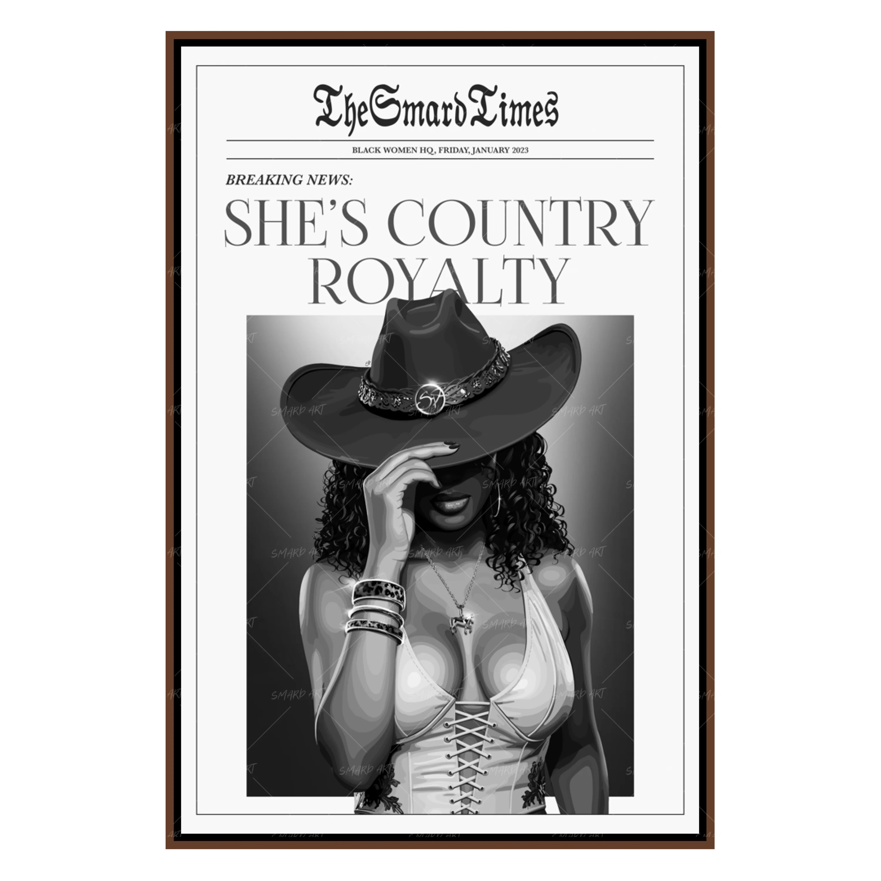 She's Country Royalty B&W-Smard