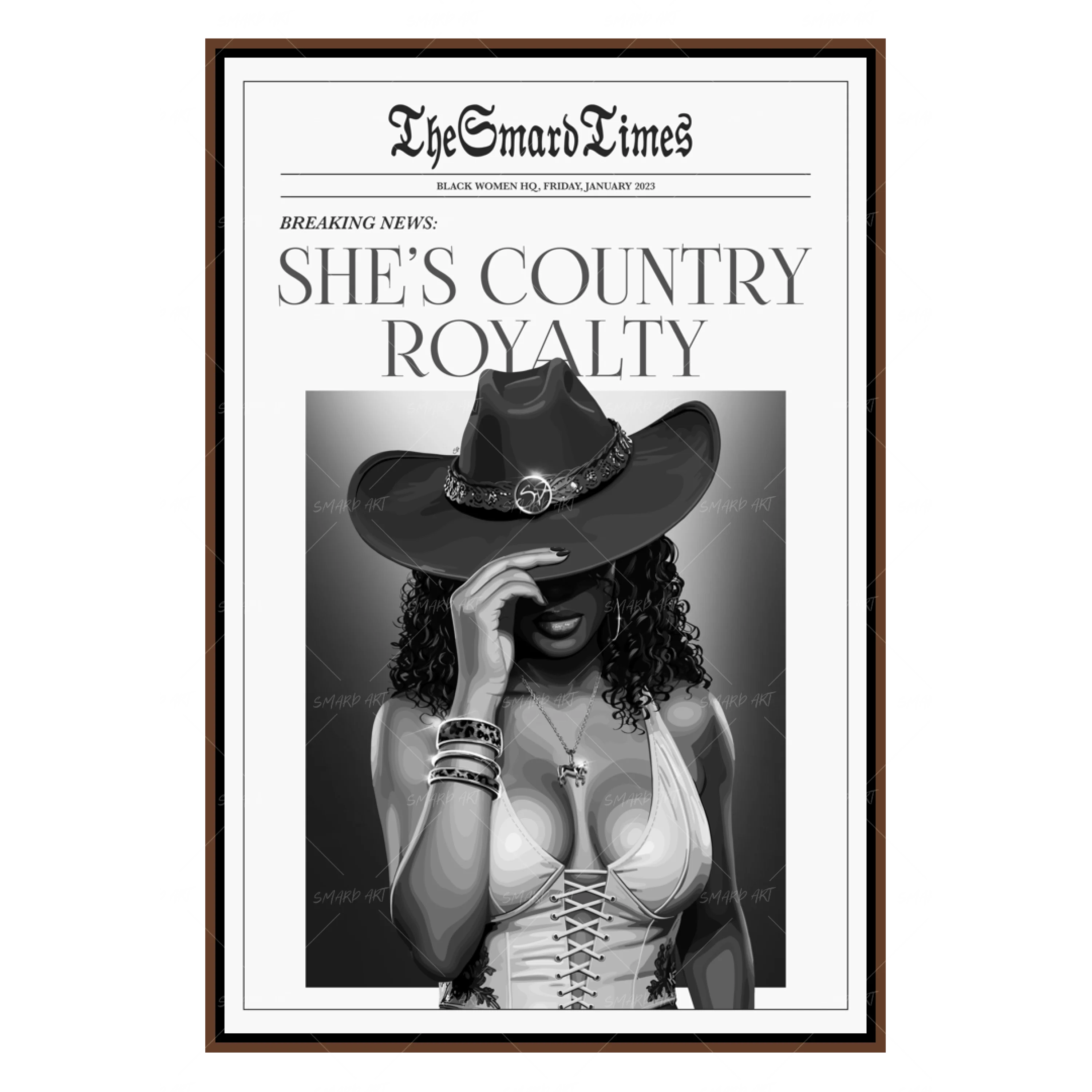 She's Country Royalty B&W-Smard