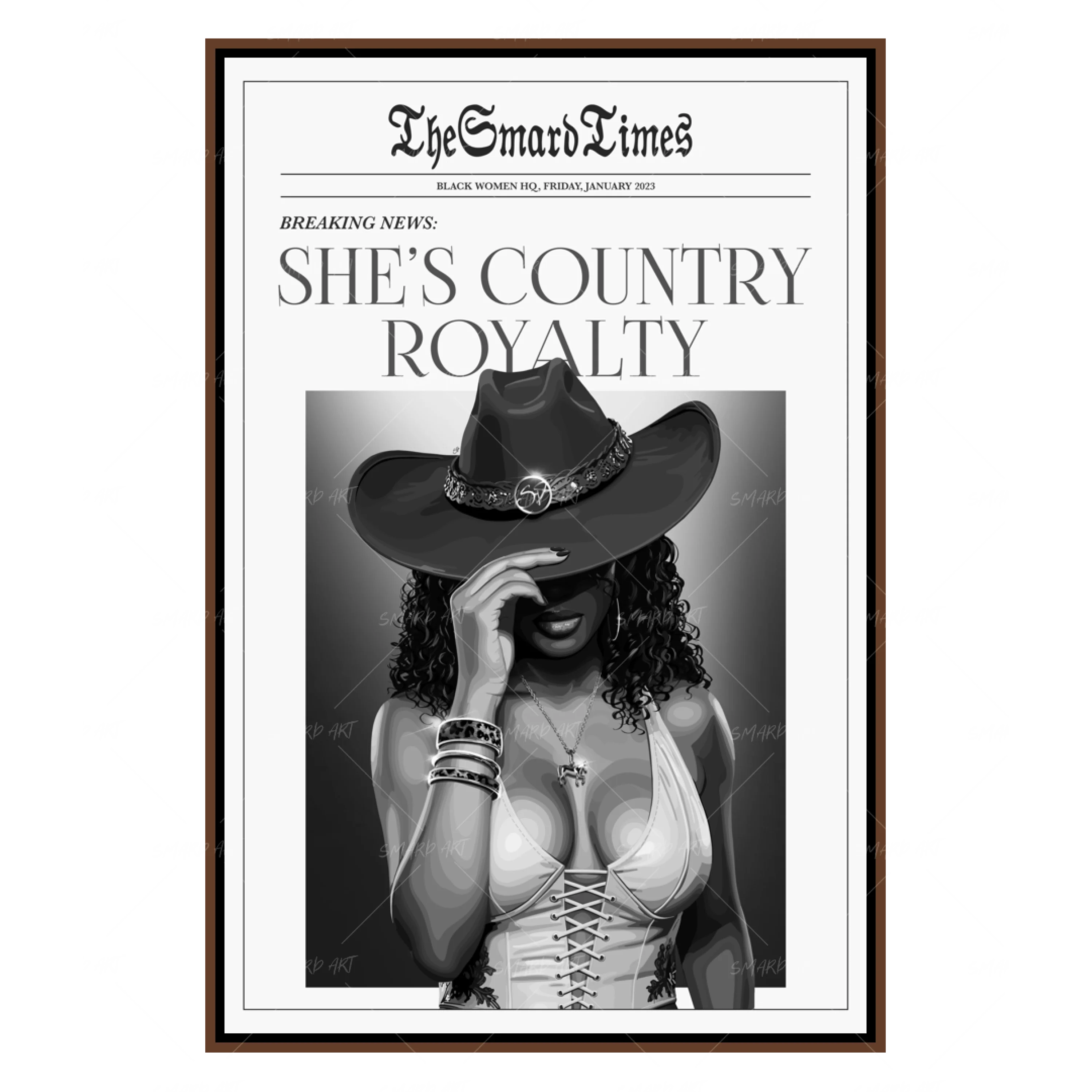 She's Country Royalty B&W-Smard