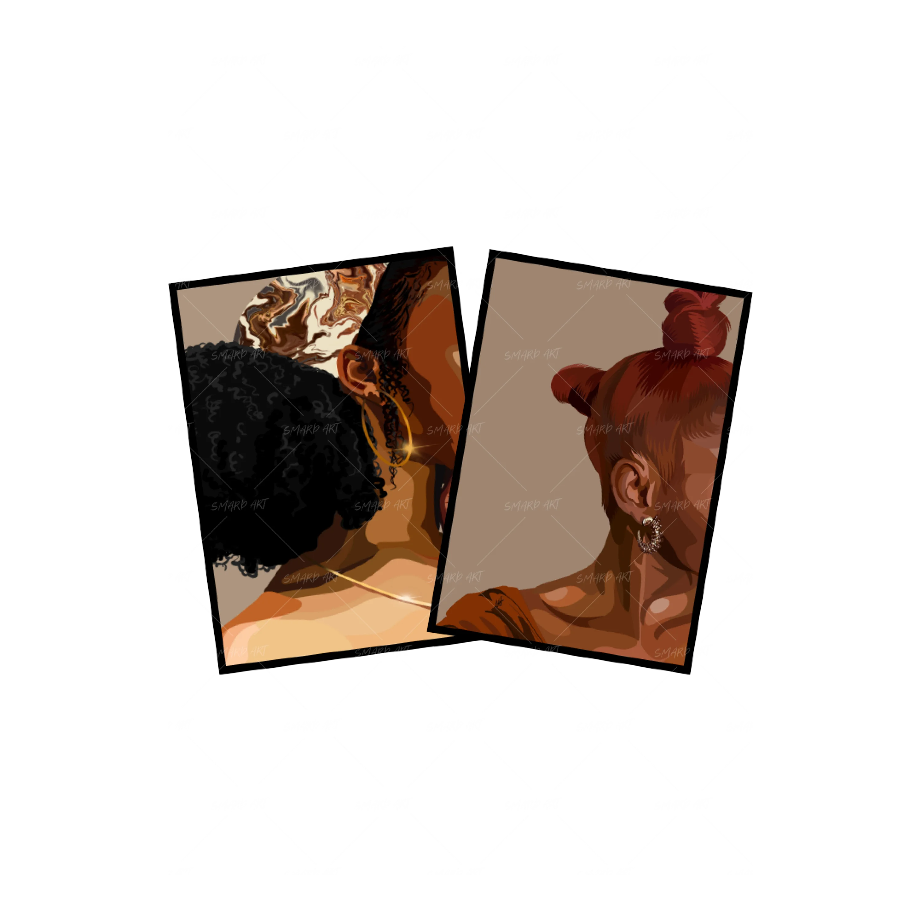 Art Print Bundle : Bantu II + Curls Day