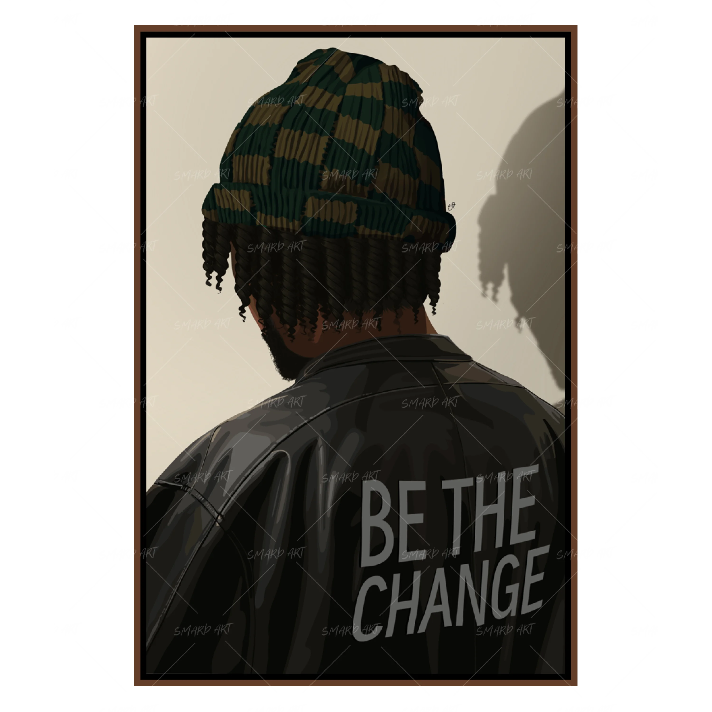 Beanie Season-wall art print featuring decorative artistic design suitable for living rooms, offices, and schools by SmardArt. Elevate your space with Black wall art that speaks to culture, identity, and creativity. At Smard, we celebrate artistry made with melanin, bringing powerful and inspiring designs to life.