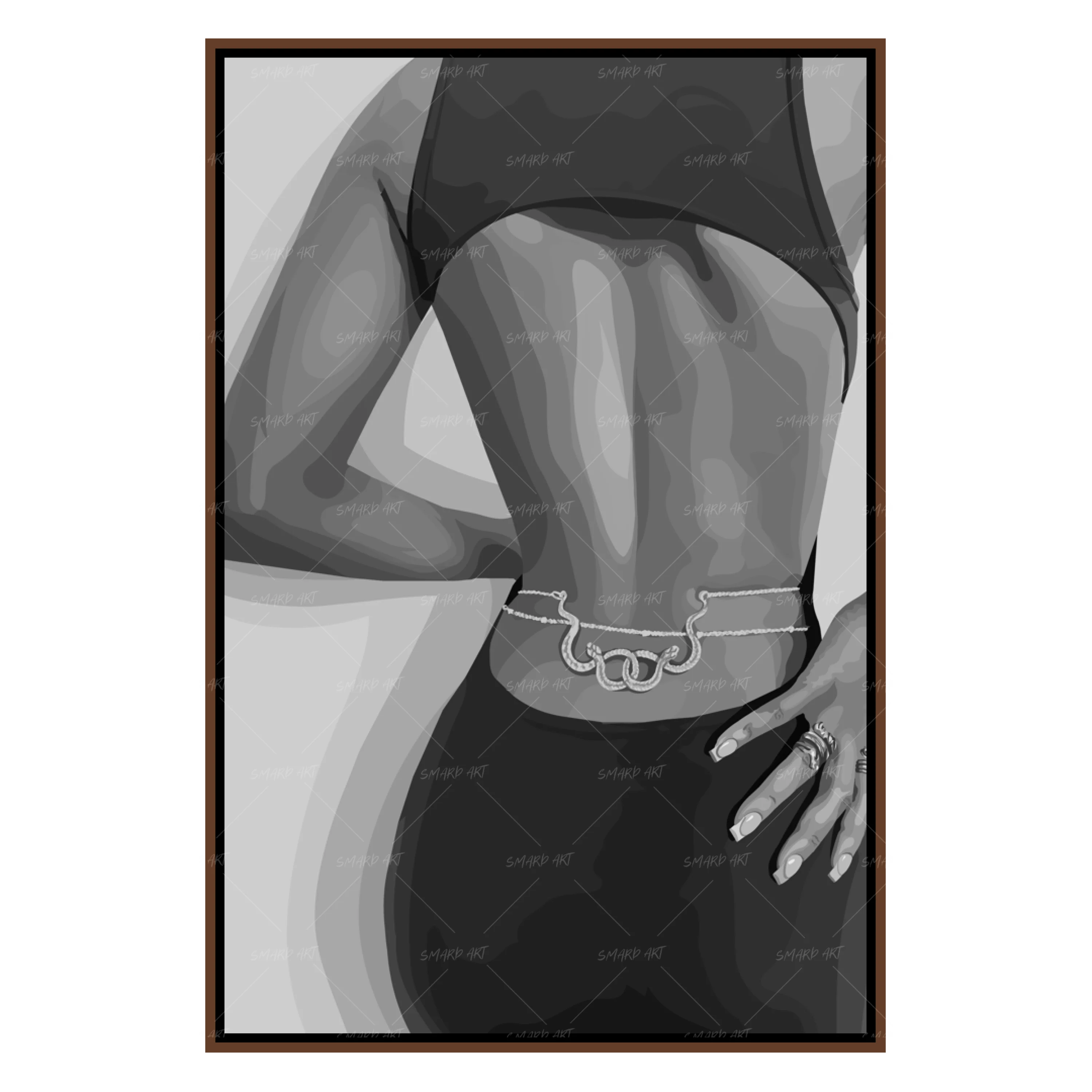 Belly Chain V B&W-Smard