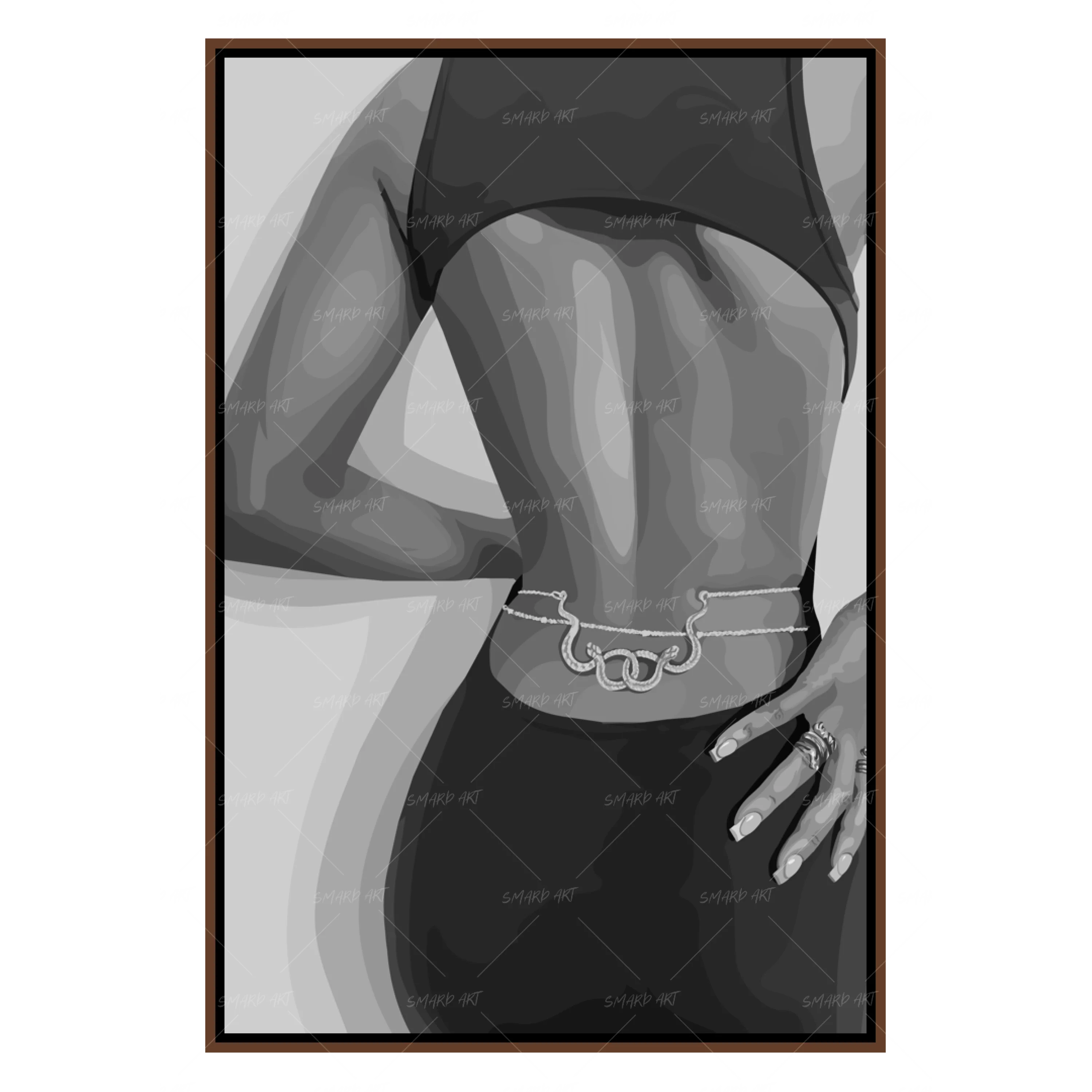 Belly Chain V B&W-Smard