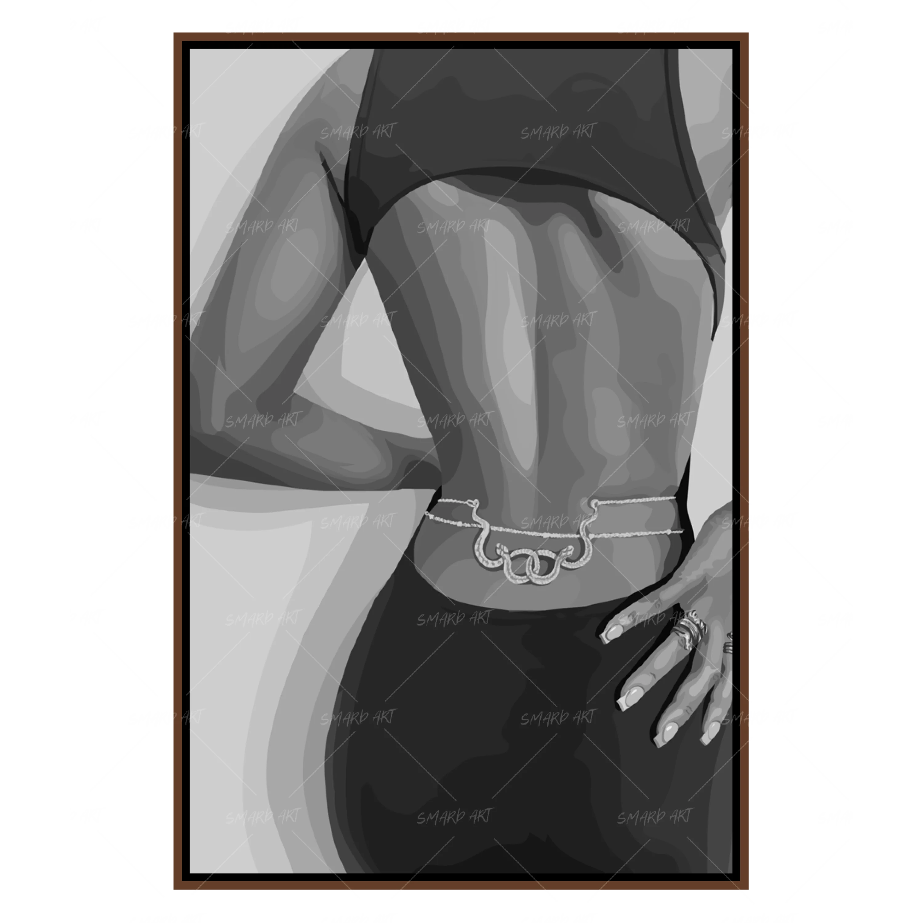 Belly Chain V B&W-Smard