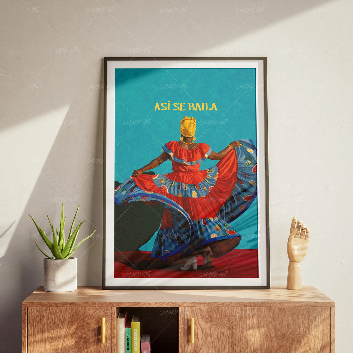 Bomba y Plena-wall art print featuring decorative artistic design suitable for living rooms, offices, and schools by SmardArt. Elevate your space with Black wall art that speaks to culture, identity, and creativity. At Smard, we celebrate artistry made with melanin, bringing powerful and inspiring designs to life.