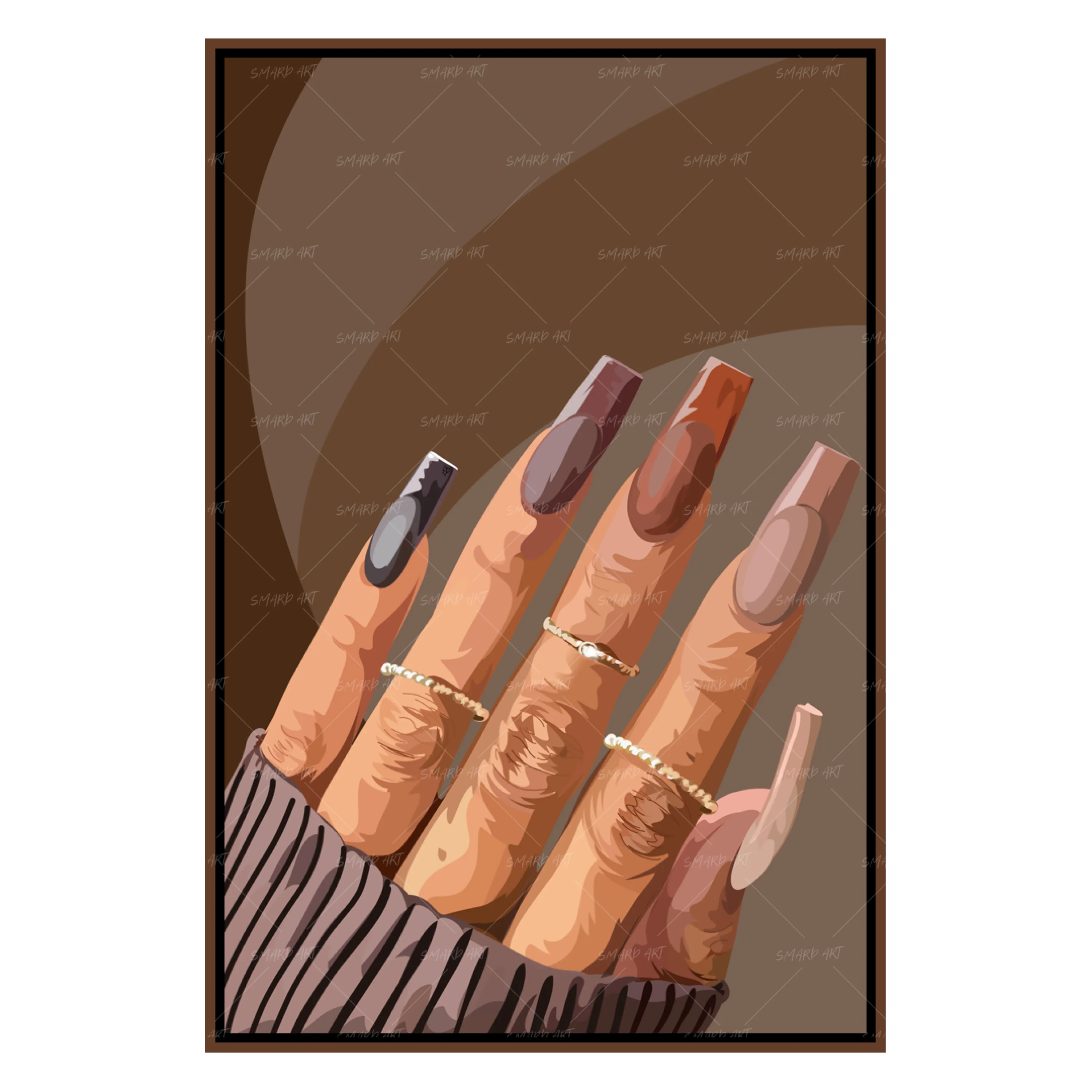 Brown Nails-Smard