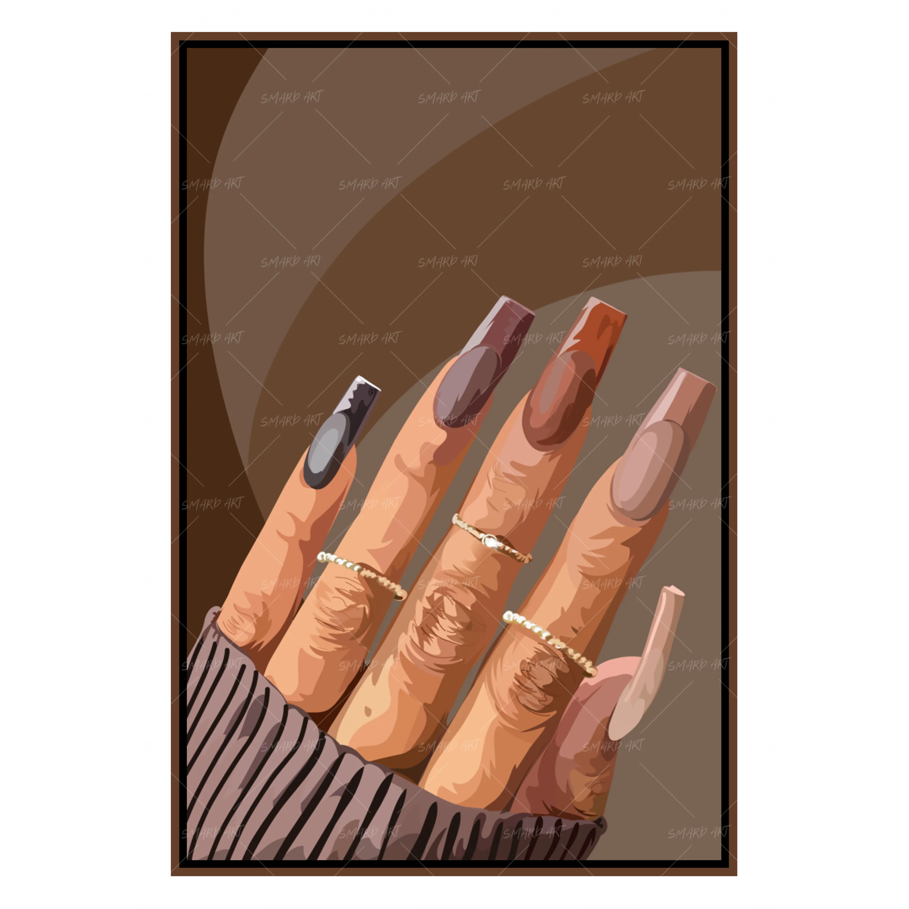 Brown Nails-Smard