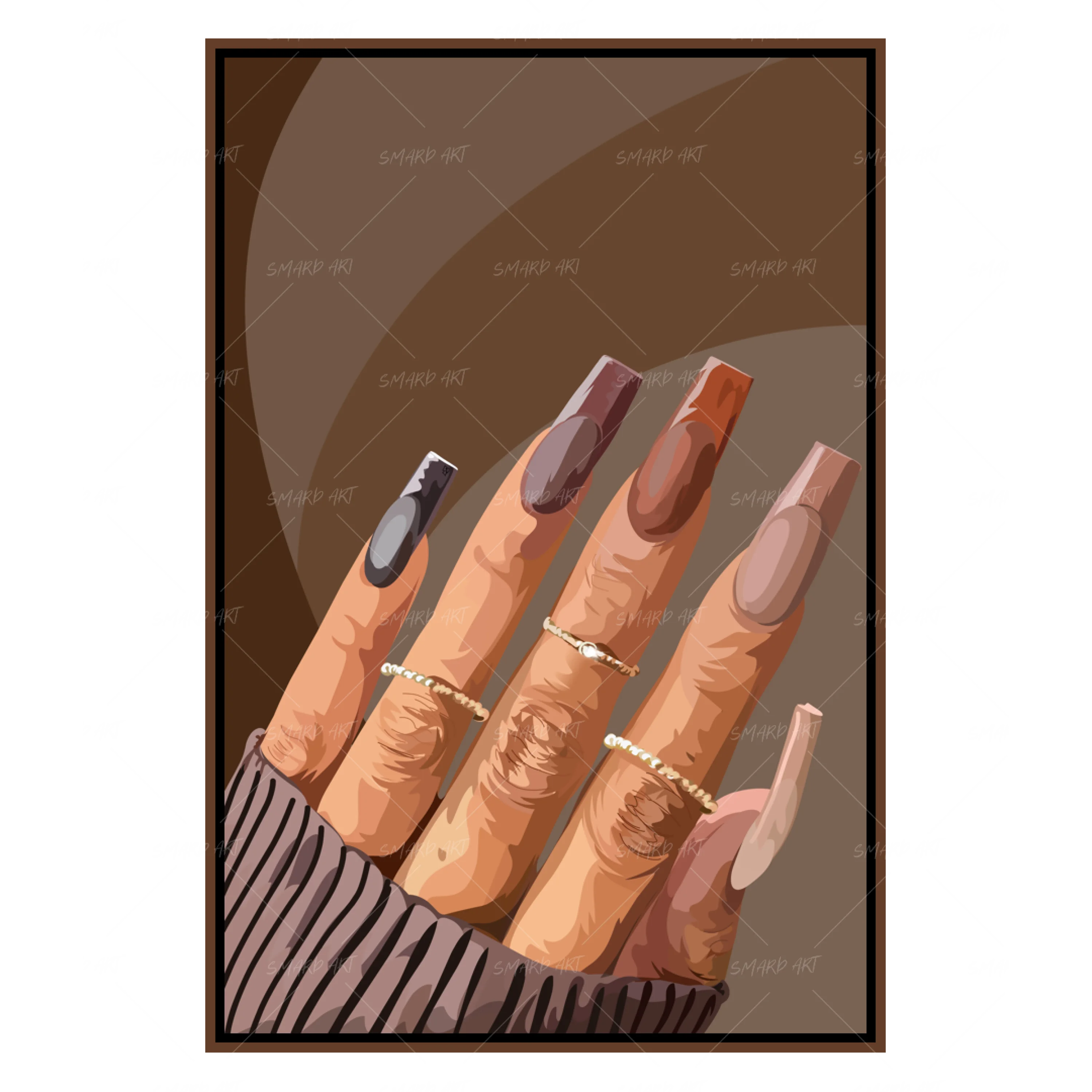 Brown Nails-Smard