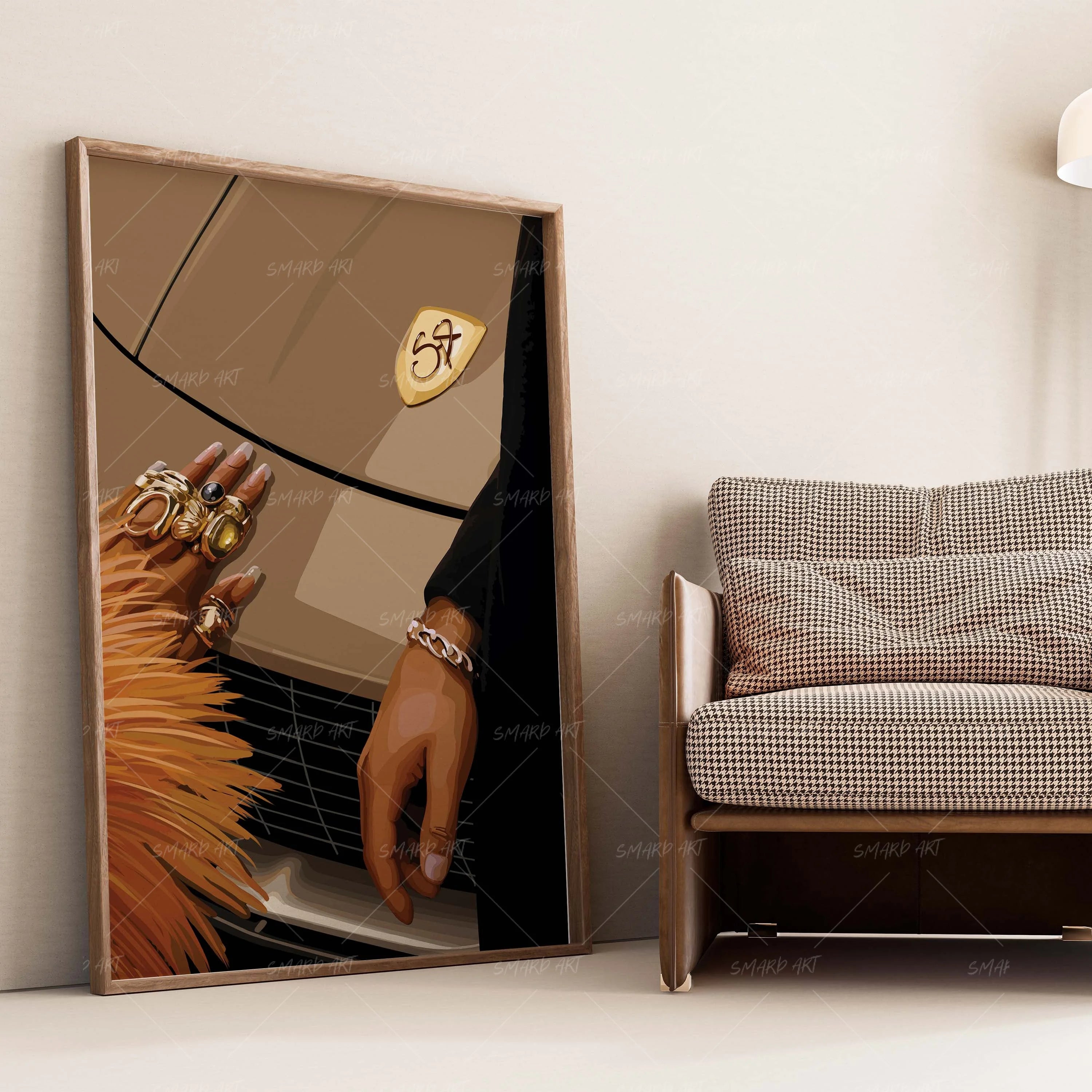 Car Connection-wall art print featuring decorative artistic design suitable for living rooms, offices, and schools by SmardArt. Elevate your space with Black wall art that speaks to culture, identity, and creativity. At Smard, we celebrate artistry made with melanin, bringing powerful and inspiring designs to life.