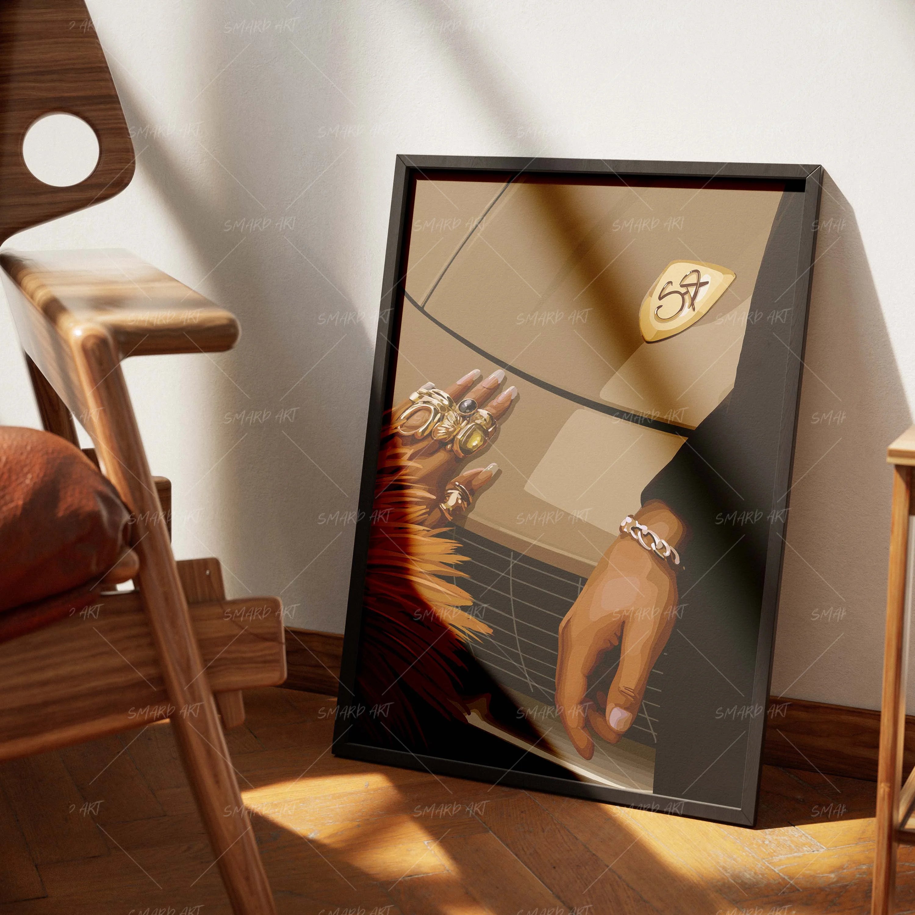 Car Connection-wall art print featuring decorative artistic design suitable for living rooms, offices, and schools by SmardArt. Elevate your space with Black wall art that speaks to culture, identity, and creativity. At Smard, we celebrate artistry made with melanin, bringing powerful and inspiring designs to life.