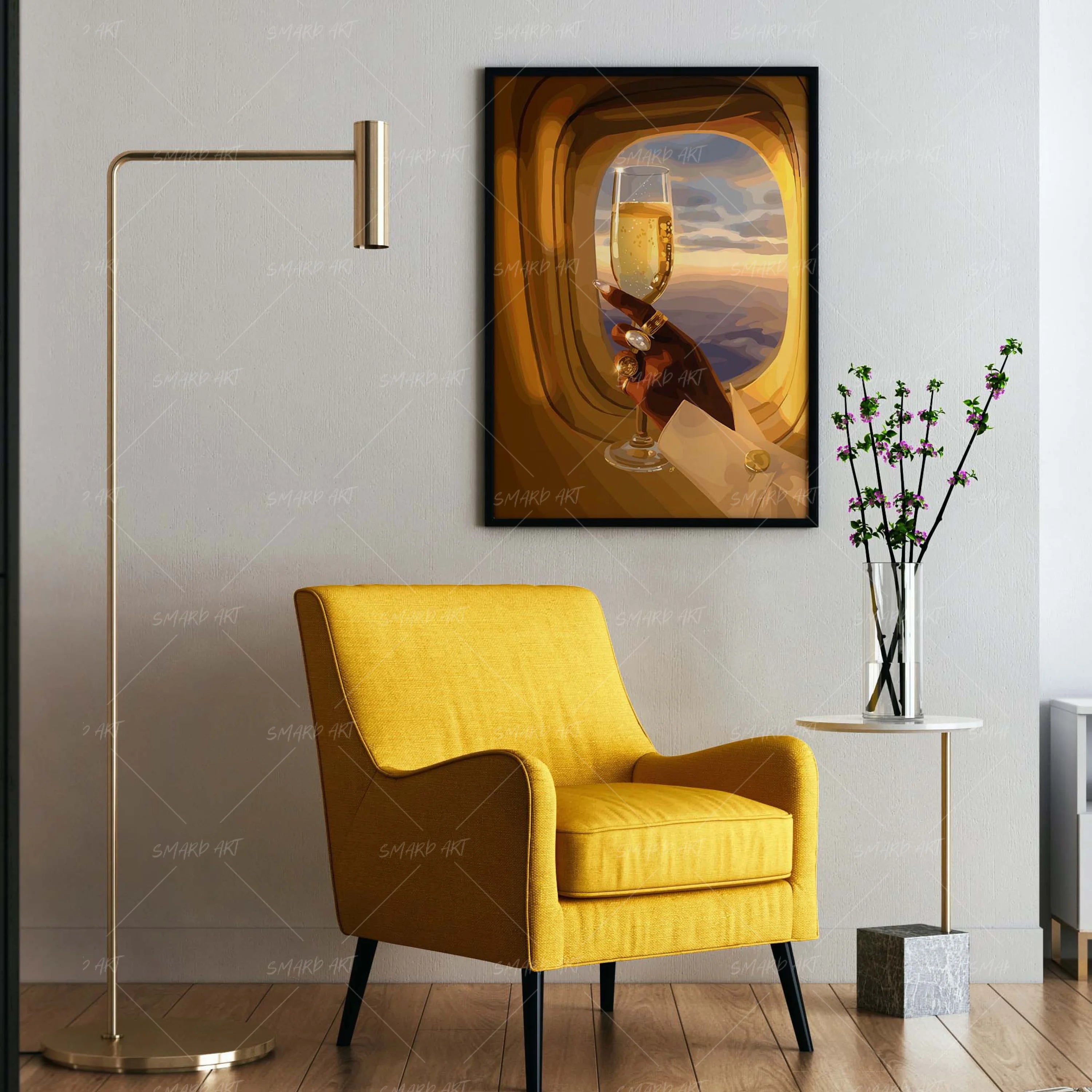 Catchin' Flight-wall art print featuring decorative artistic design suitable for living rooms, offices, and schools by SmardArt. Elevate your space with Black wall art that speaks to culture, identity, and creativity. At Smard, we celebrate artistry made with melanin, bringing powerful and inspiring designs to life.