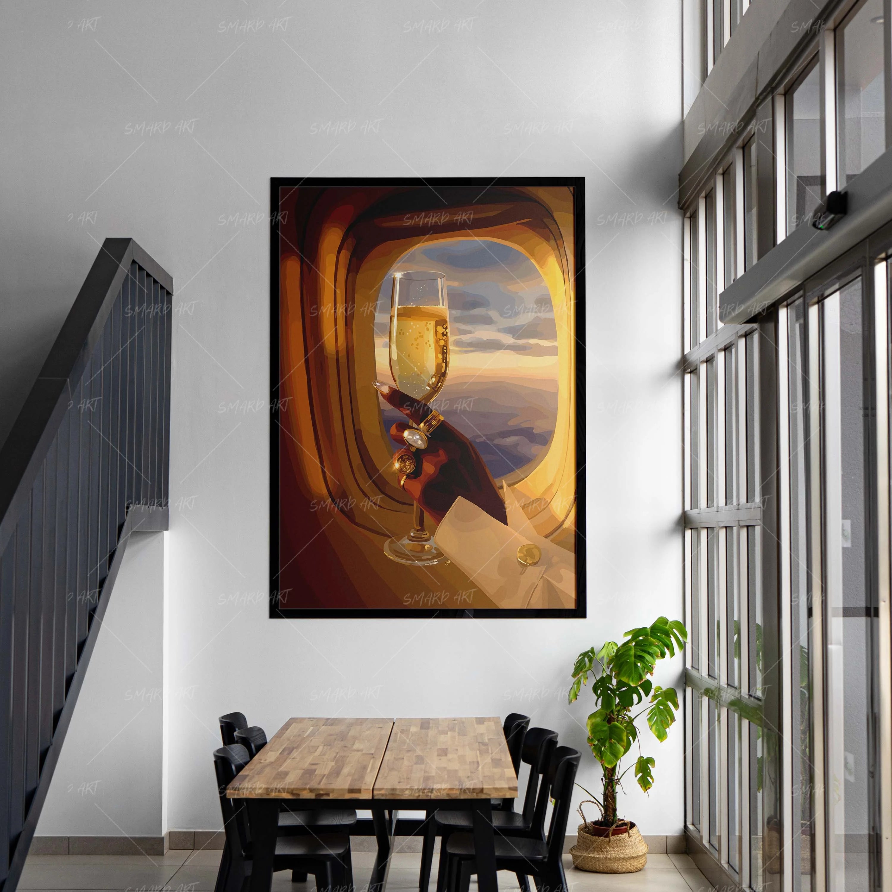 Catchin' Flight-wall art print featuring decorative artistic design suitable for living rooms, offices, and schools by SmardArt. Elevate your space with Black wall art that speaks to culture, identity, and creativity. At Smard, we celebrate artistry made with melanin, bringing powerful and inspiring designs to life.