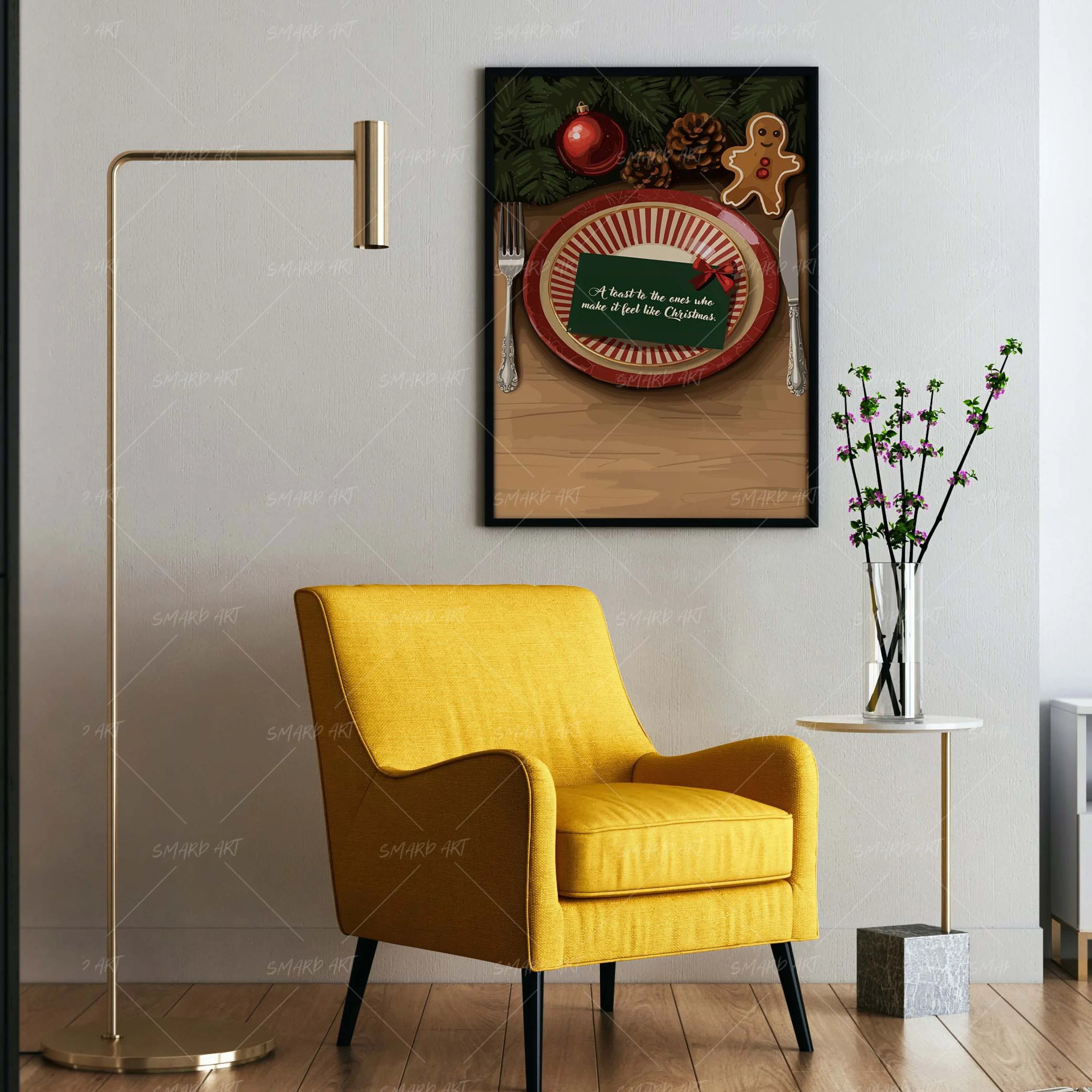 Christmas Toast-wall art print featuring decorative artistic design suitable for living rooms, offices, and schools by SmardArt. Elevate your space with Black wall art that speaks to culture, identity, and creativity. At Smard, we celebrate artistry made with melanin, bringing powerful and inspiring designs to life.