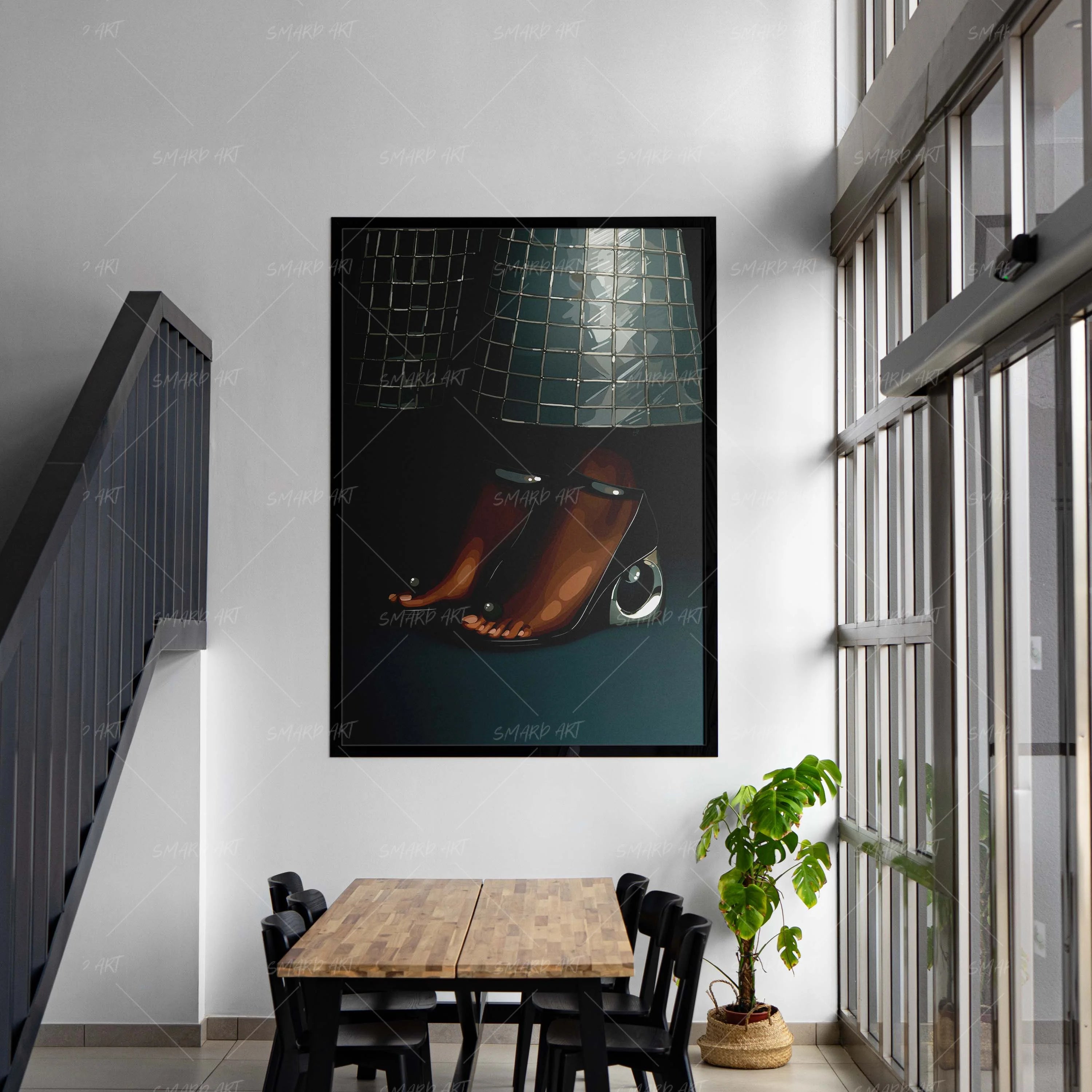 Chrome Fit-wall art print featuring decorative artistic design suitable for living rooms, offices, and schools by SmardArt. Elevate your space with Black wall art that speaks to culture, identity, and creativity. At Smard, we celebrate artistry made with melanin, bringing powerful and inspiring designs to life.