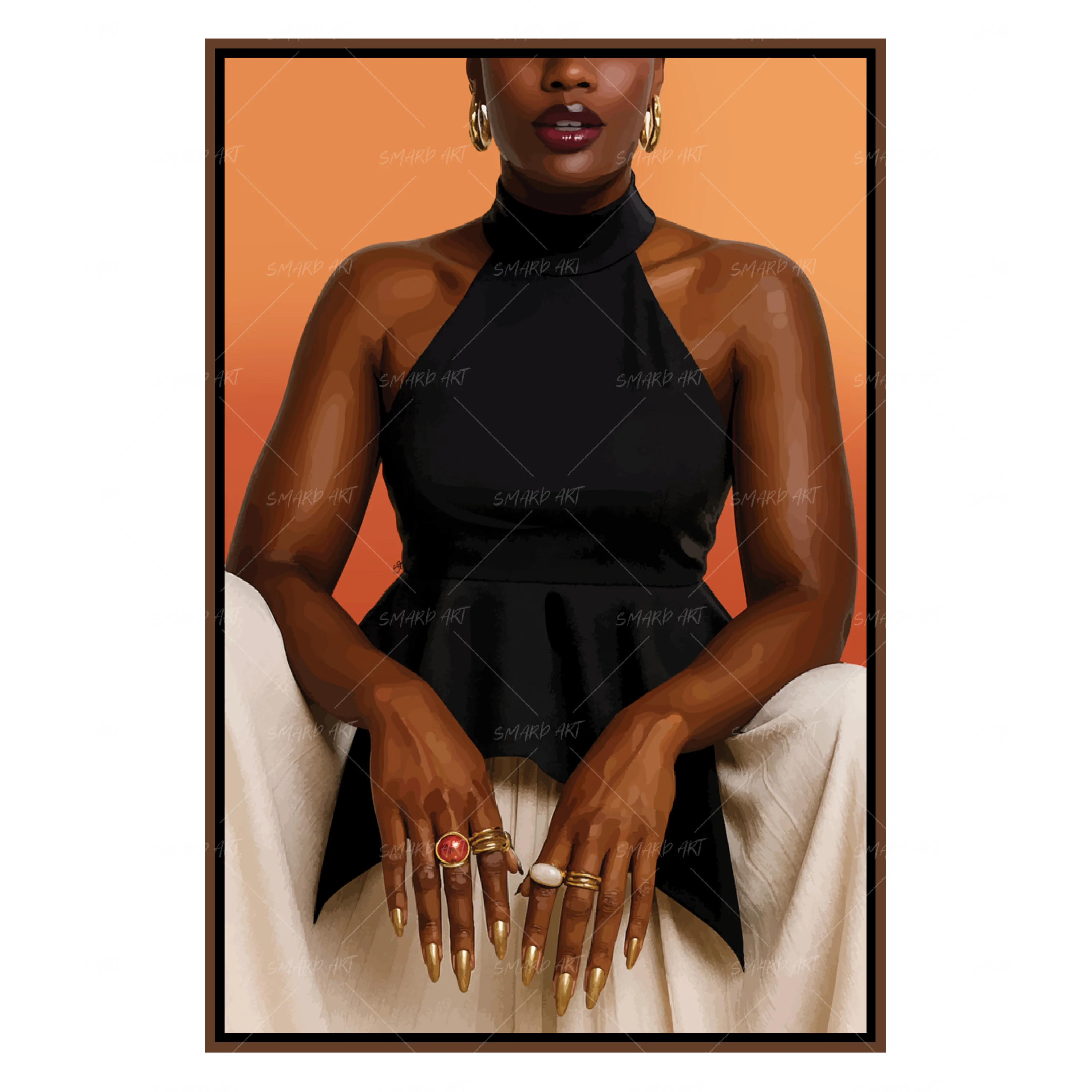 Class Act-wall art print featuring decorative artistic design suitable for living rooms, offices, and schools by SmardArt. Elevate your space with Black wall art that speaks to culture, identity, and creativity. At Smard, we celebrate artistry made with melanin, bringing powerful and inspiring designs to life.