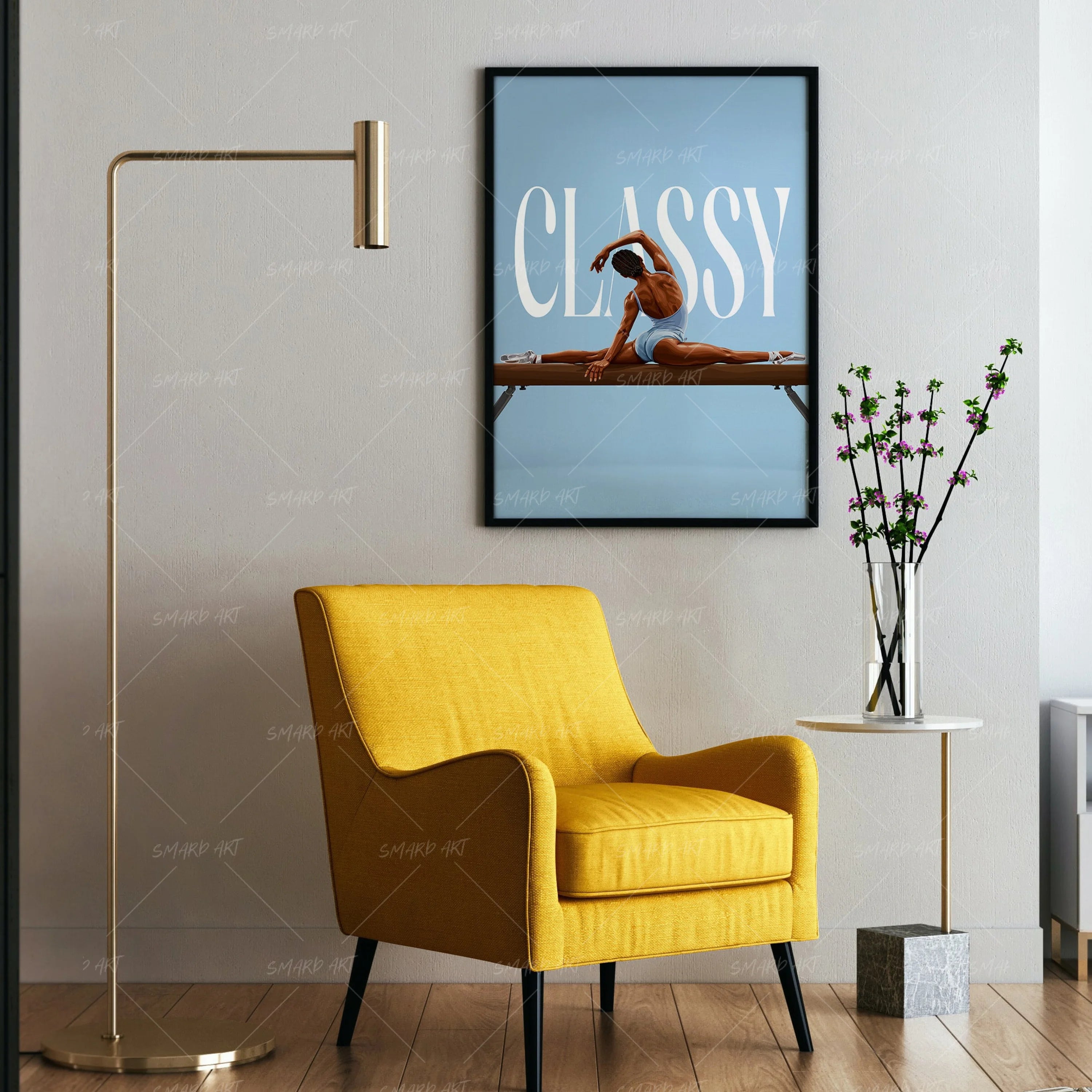 Classy-wall art print featuring decorative artistic design suitable for living rooms, offices, and schools by SmardArt. Elevate your space with Black wall art that speaks to culture, identity, and creativity. At Smard, we celebrate artistry made with melanin, bringing powerful and inspiring designs to life.