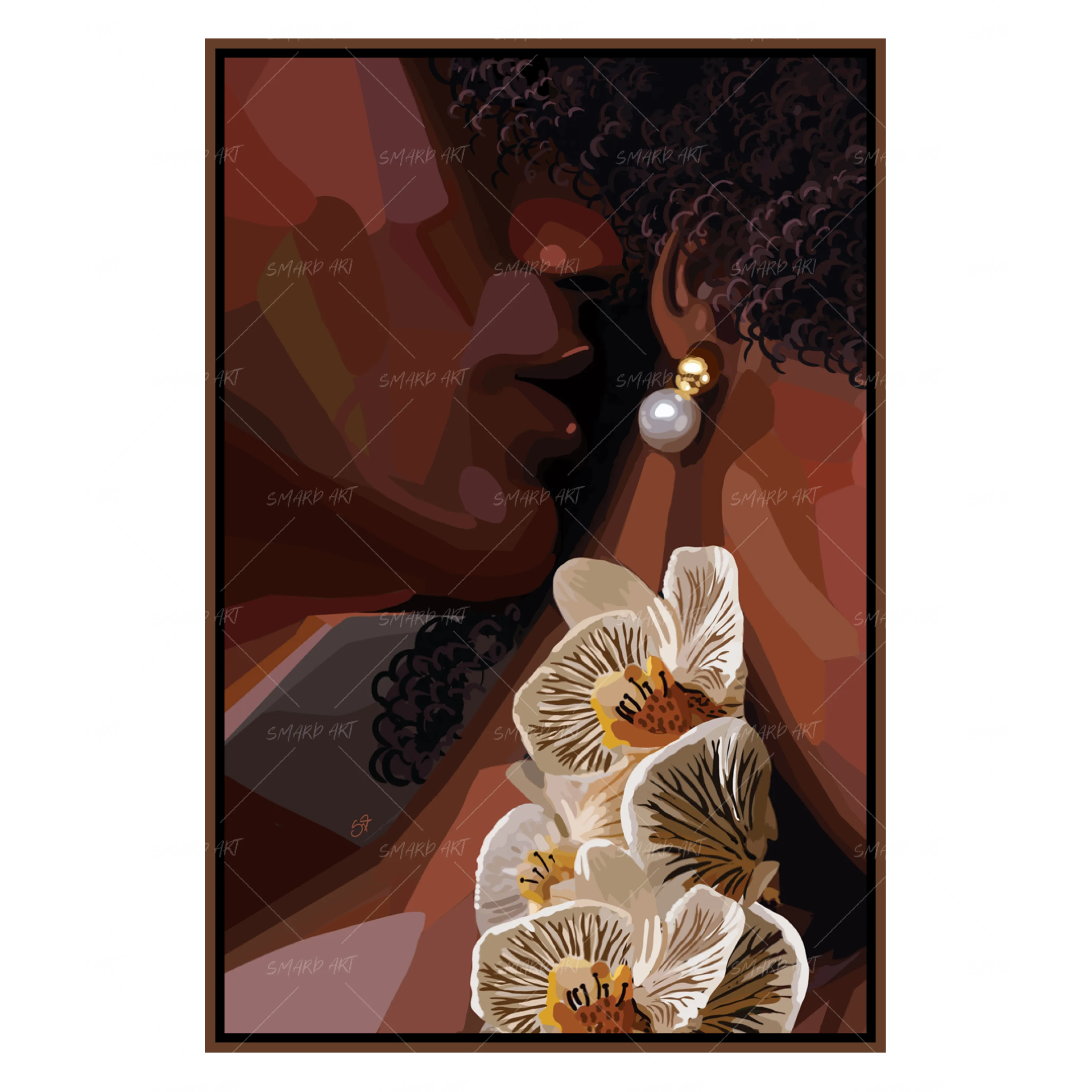 Closer Still-wall art print featuring decorative artistic design suitable for living rooms, offices, and schools by SmardArt. Elevate your space with Black wall art that speaks to culture, identity, and creativity. At Smard, we celebrate artistry made with melanin, bringing powerful and inspiring designs to life.