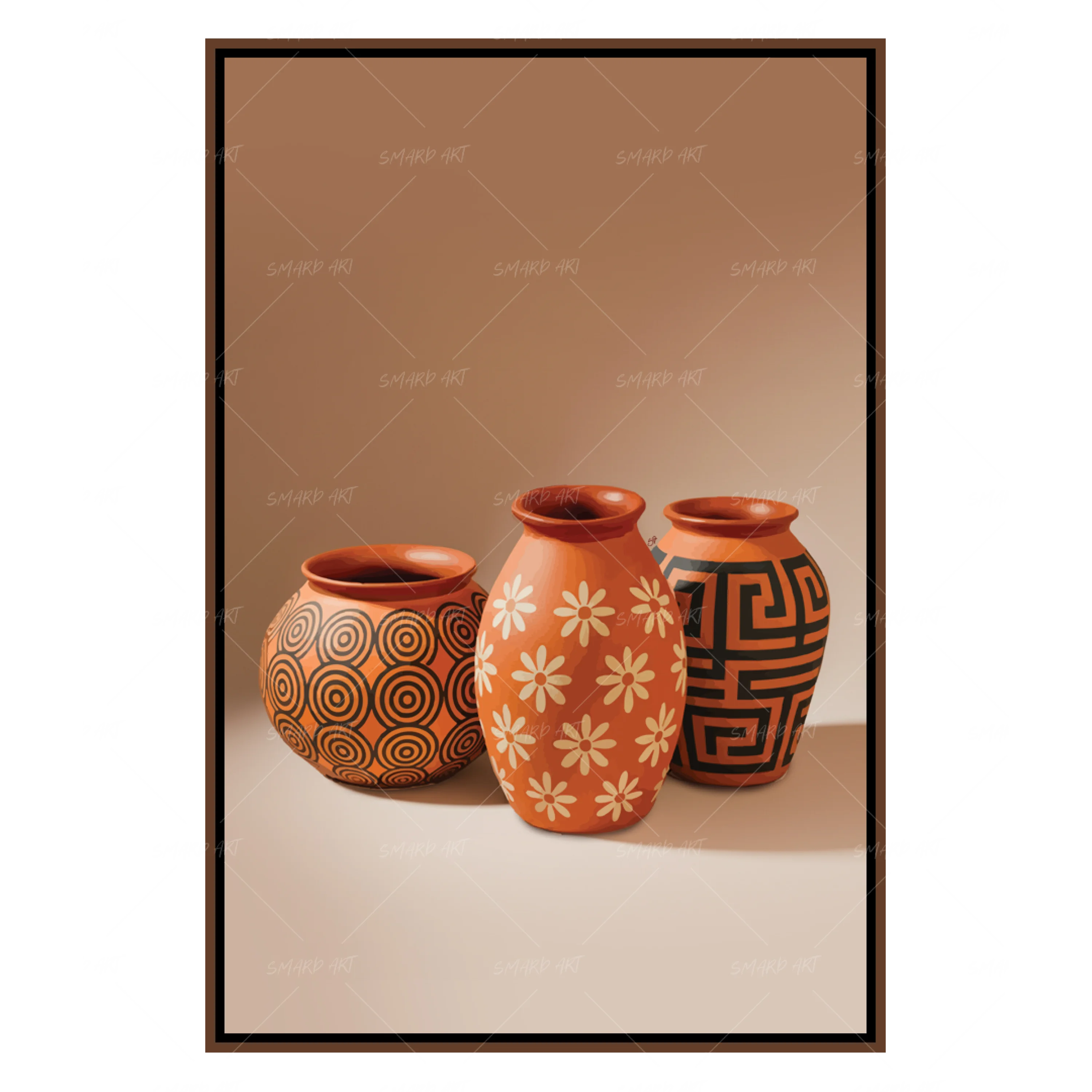 Coded Clay-wall art print featuring decorative artistic design suitable for living rooms, offices, and schools by SmardArt. Elevate your space with Black wall art that speaks to culture, identity, and creativity. At Smard, we celebrate artistry made with melanin, bringing powerful and inspiring designs to life.