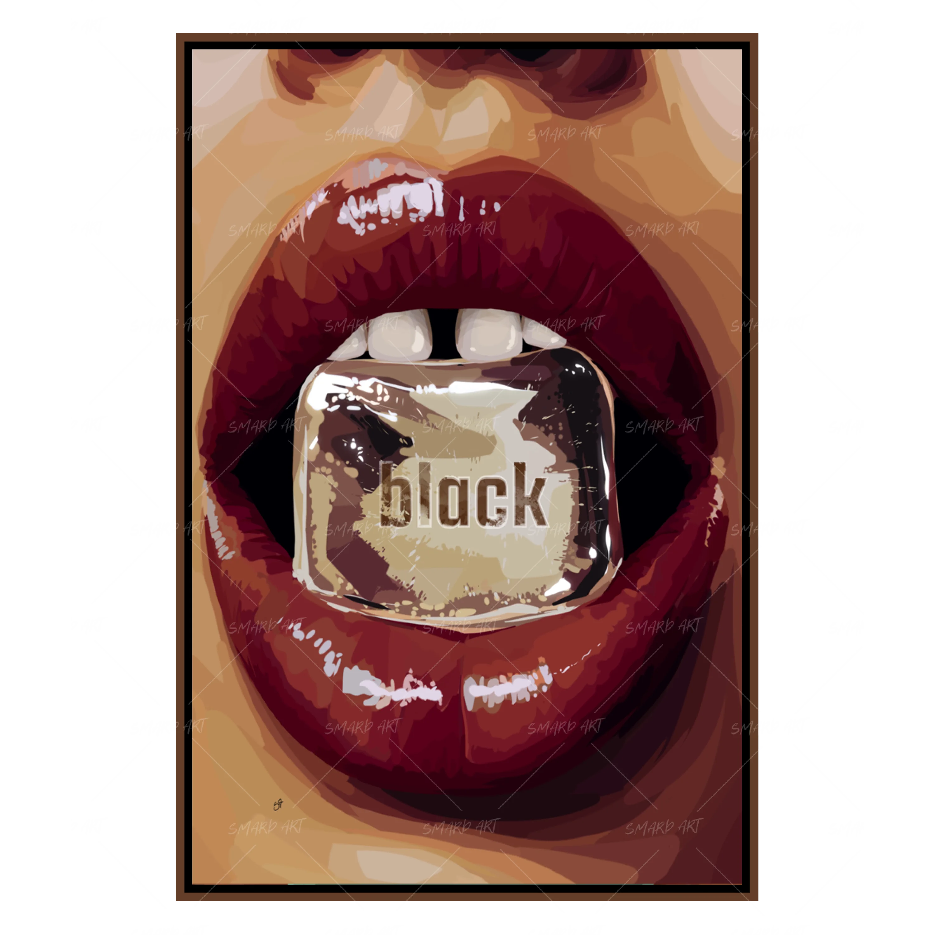 Cold Truth-wall art print featuring decorative artistic design suitable for living rooms, offices, and schools by SmardArt. Elevate your space with Black wall art that speaks to culture, identity, and creativity. At Smard, we celebrate artistry made with melanin, bringing powerful and inspiring designs to life.