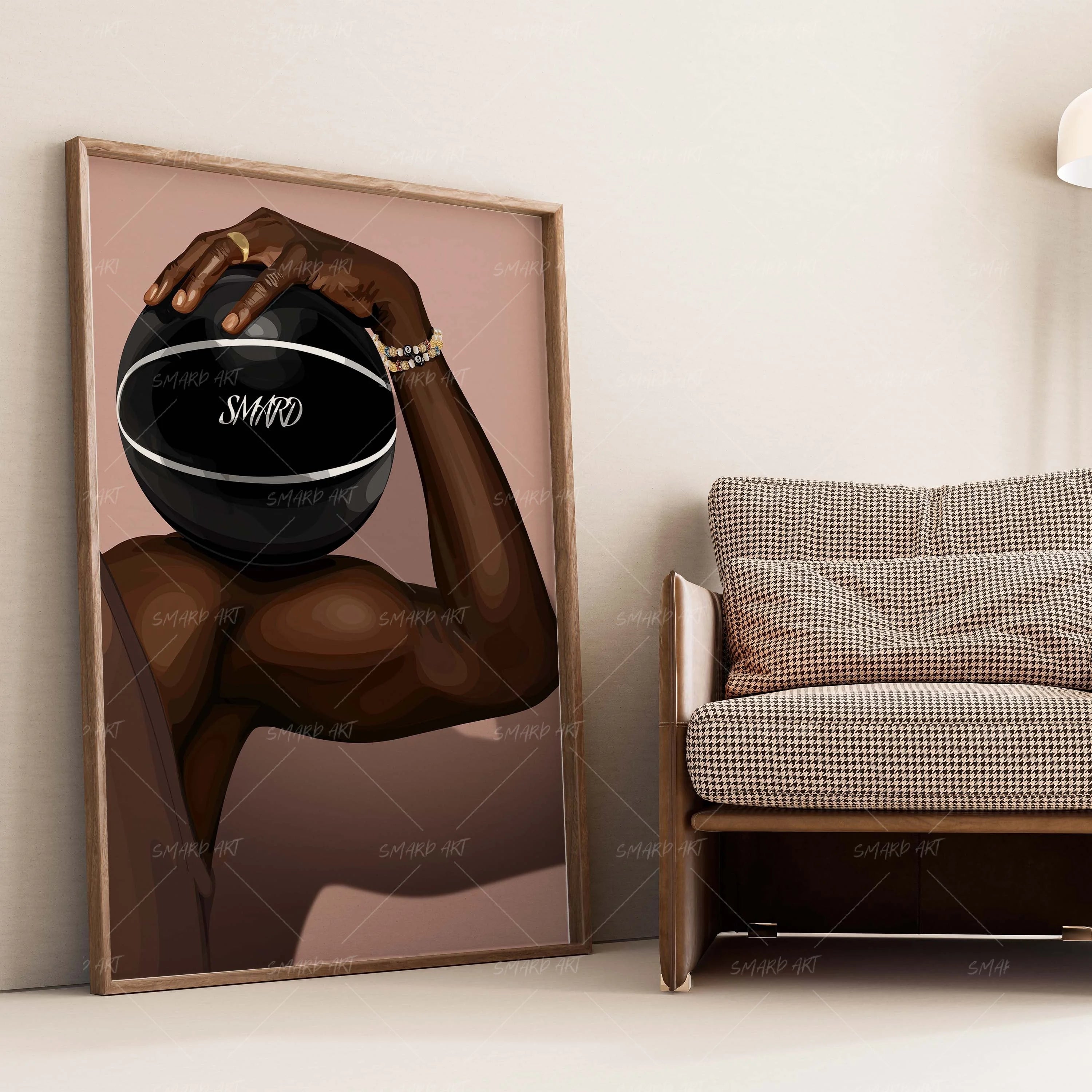 Court Grip-wall art print featuring decorative artistic design suitable for living rooms, offices, and schools by SmardArt. Elevate your space with Black wall art that speaks to culture, identity, and creativity. At Smard, we celebrate artistry made with melanin, bringing powerful and inspiring designs to life.