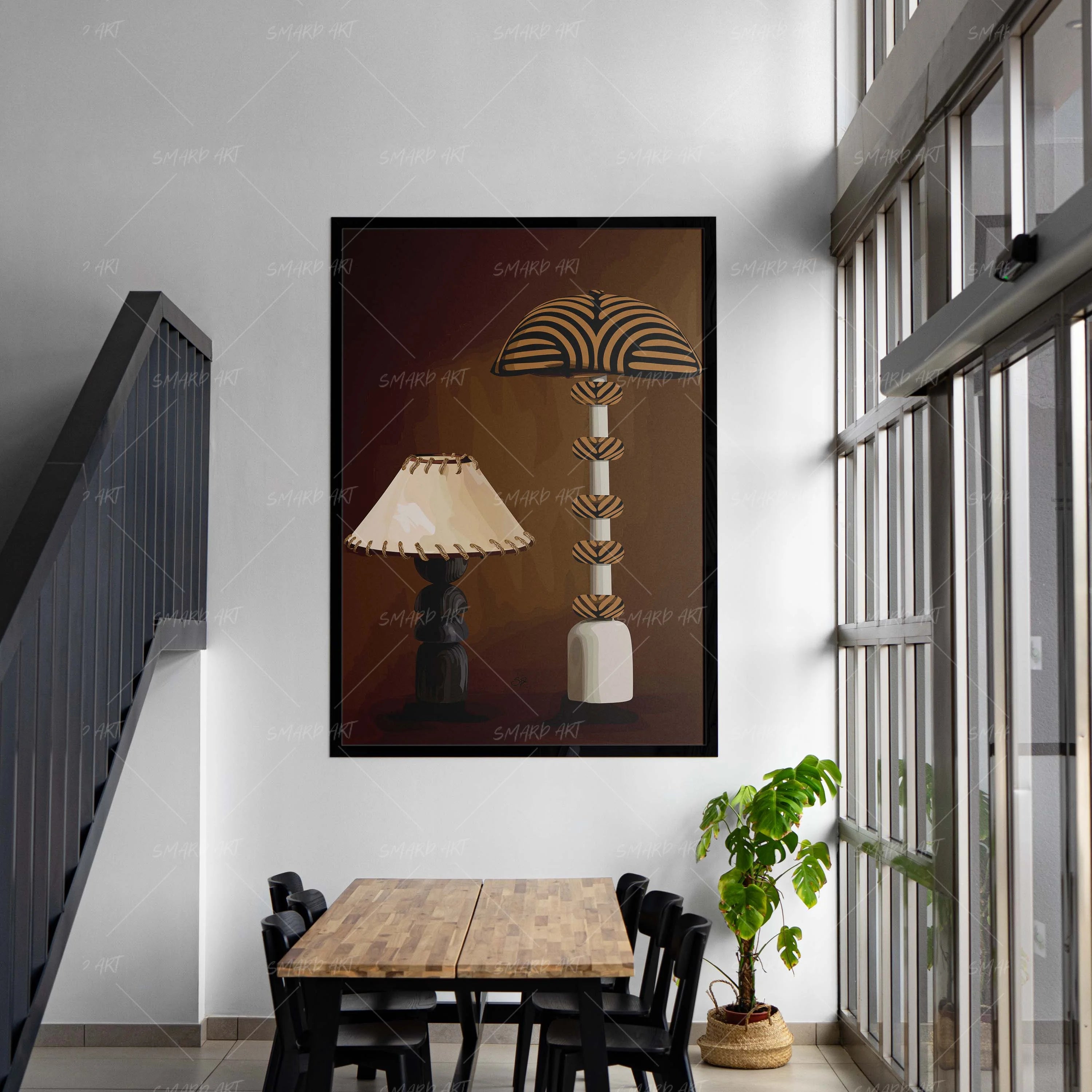 Crafted Lights-wall art print featuring decorative artistic design suitable for living rooms, offices, and schools by SmardArt. Elevate your space with Black wall art that speaks to culture, identity, and creativity. At Smard, we celebrate artistry made with melanin, bringing powerful and inspiring designs to life.