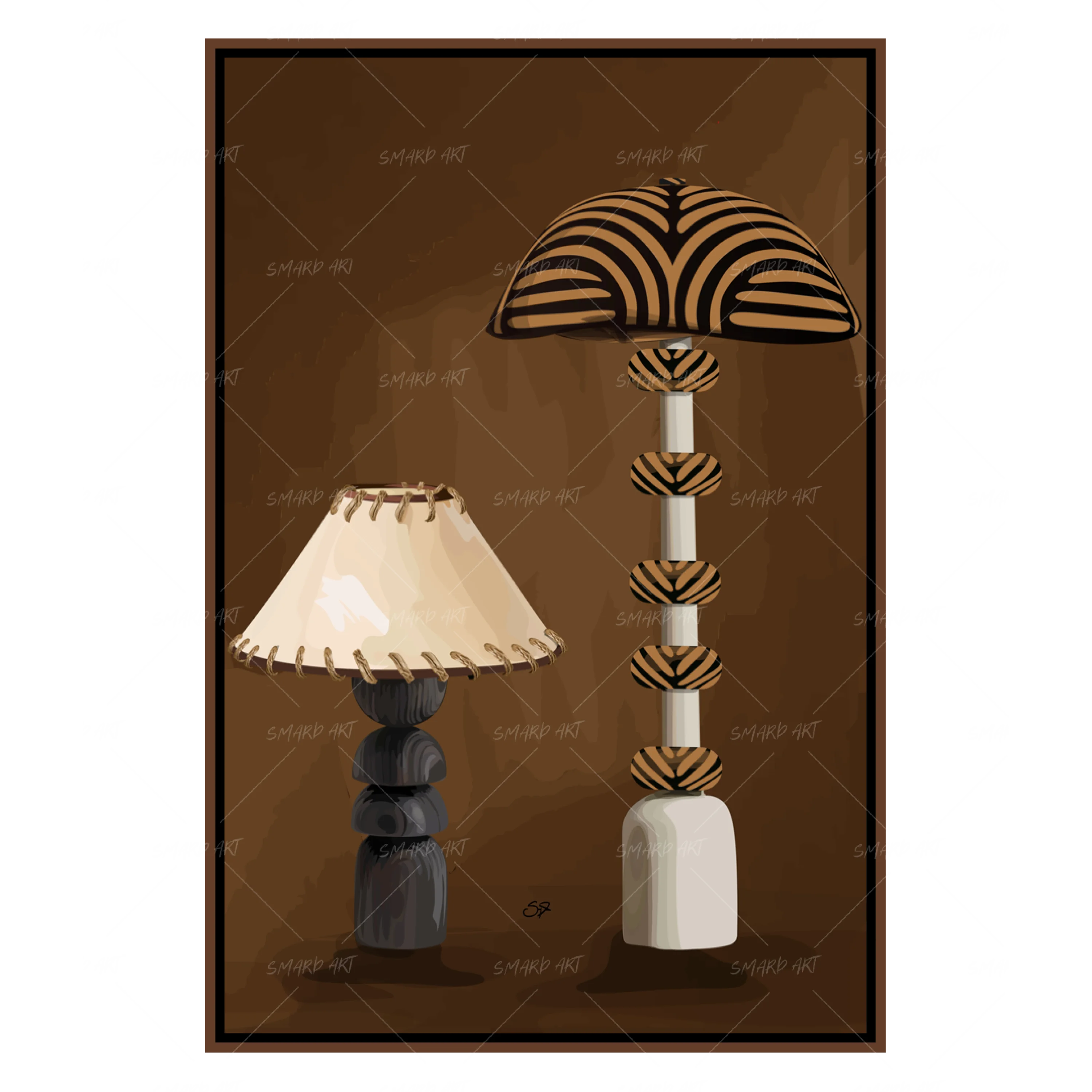 Crafted Lights-wall art print featuring decorative artistic design suitable for living rooms, offices, and schools by SmardArt. Elevate your space with Black wall art that speaks to culture, identity, and creativity. At Smard, we celebrate artistry made with melanin, bringing powerful and inspiring designs to life.