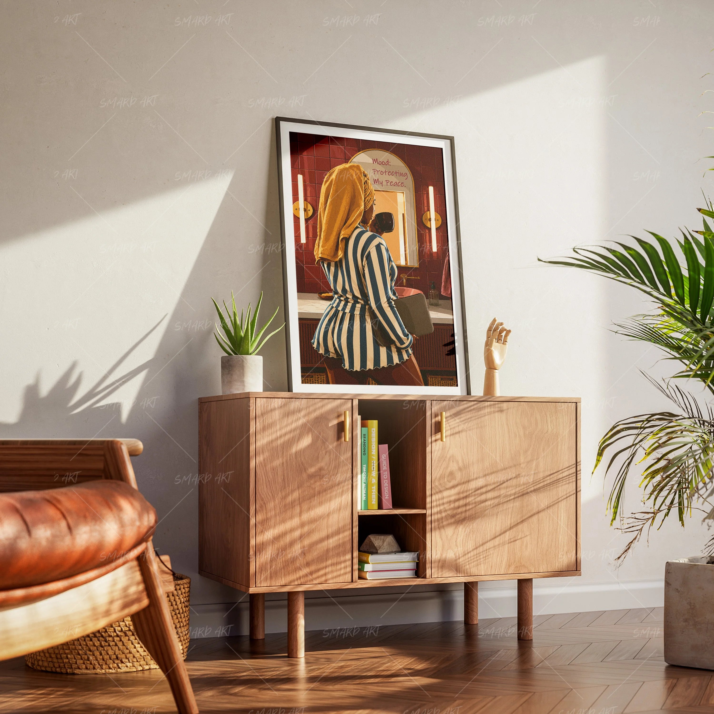Curve Care-wall art print featuring decorative artistic design suitable for living rooms, offices, and schools by SmardArt. Elevate your space with Black wall art that speaks to culture, identity, and creativity. At Smard, we celebrate artistry made with melanin, bringing powerful and inspiring designs to life.