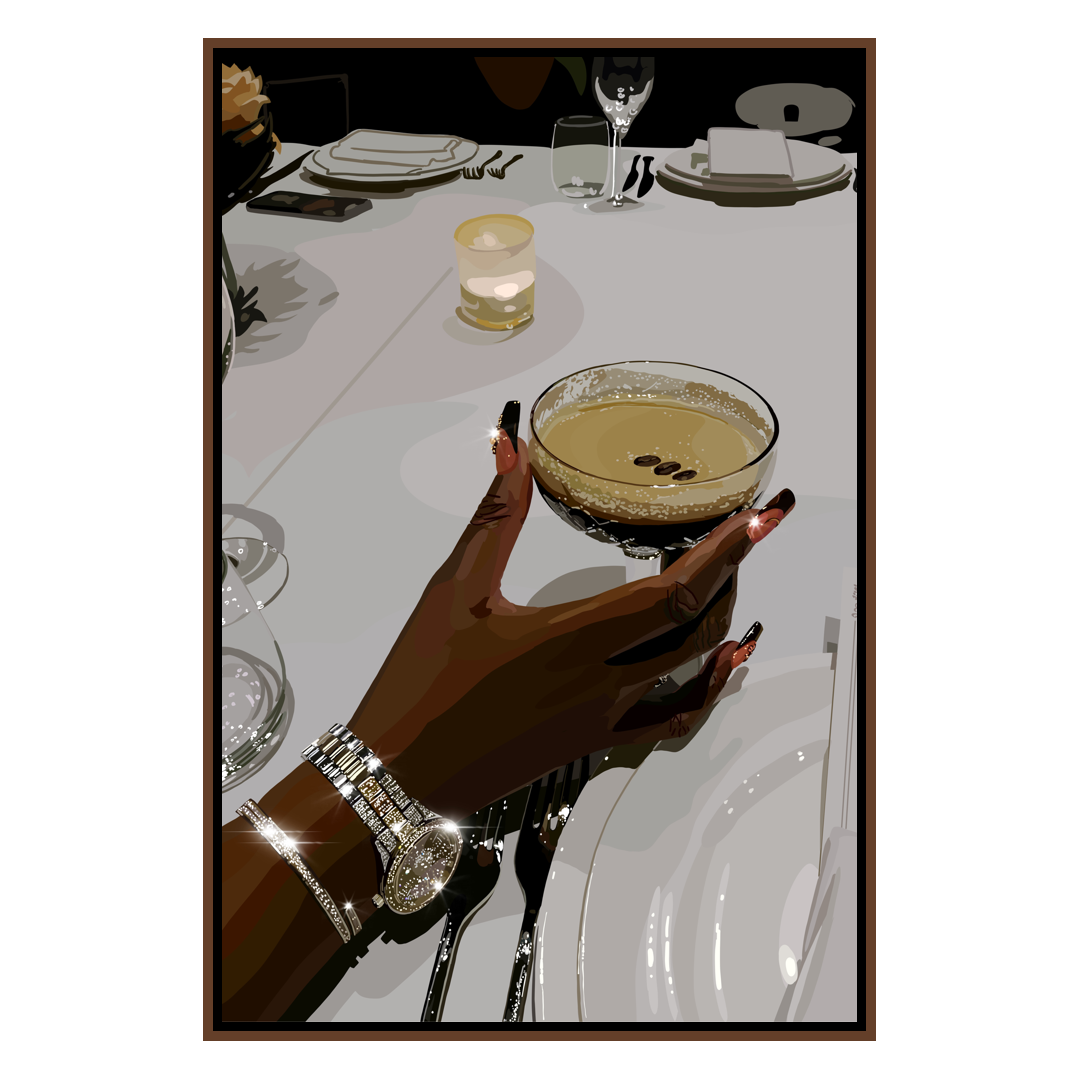 Savor-wall art print featuring decorative artistic design suitable for living rooms, offices, and schools by SmardArt. Elevate your space with Black wall art that speaks to culture, identity, and creativity. At Smard, we celebrate artistry made with melanin, bringing powerful and inspiring designs to life.