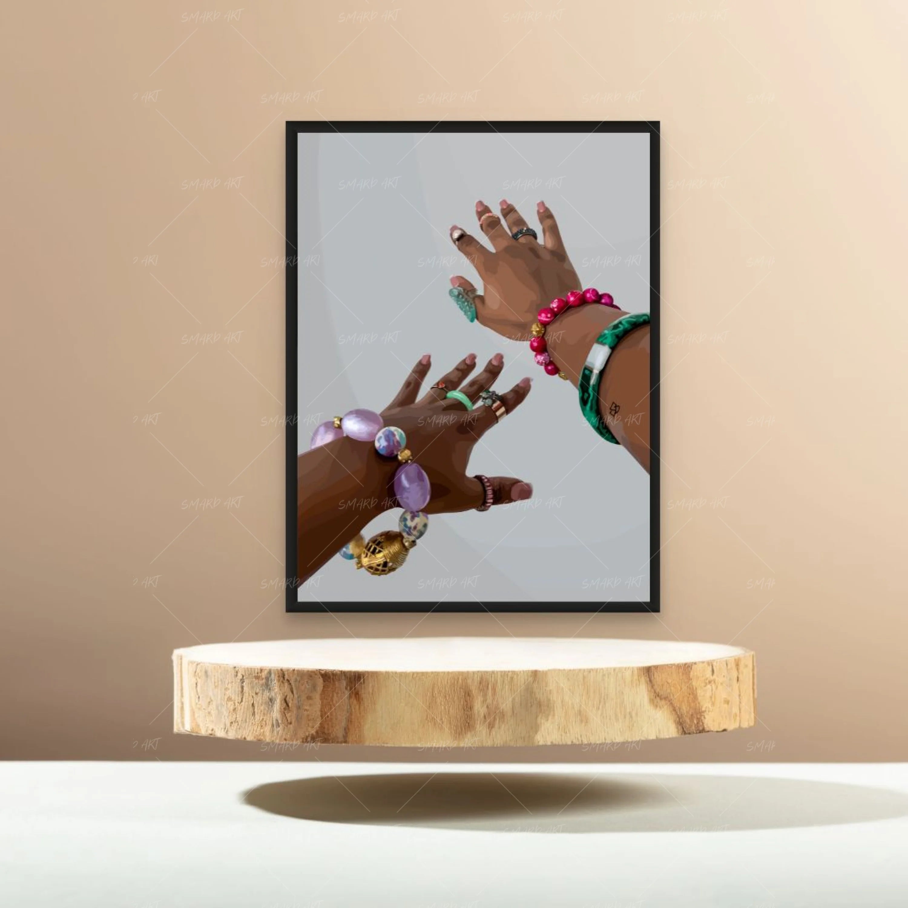 Colourful Jewels I (Grey Background)-Smard