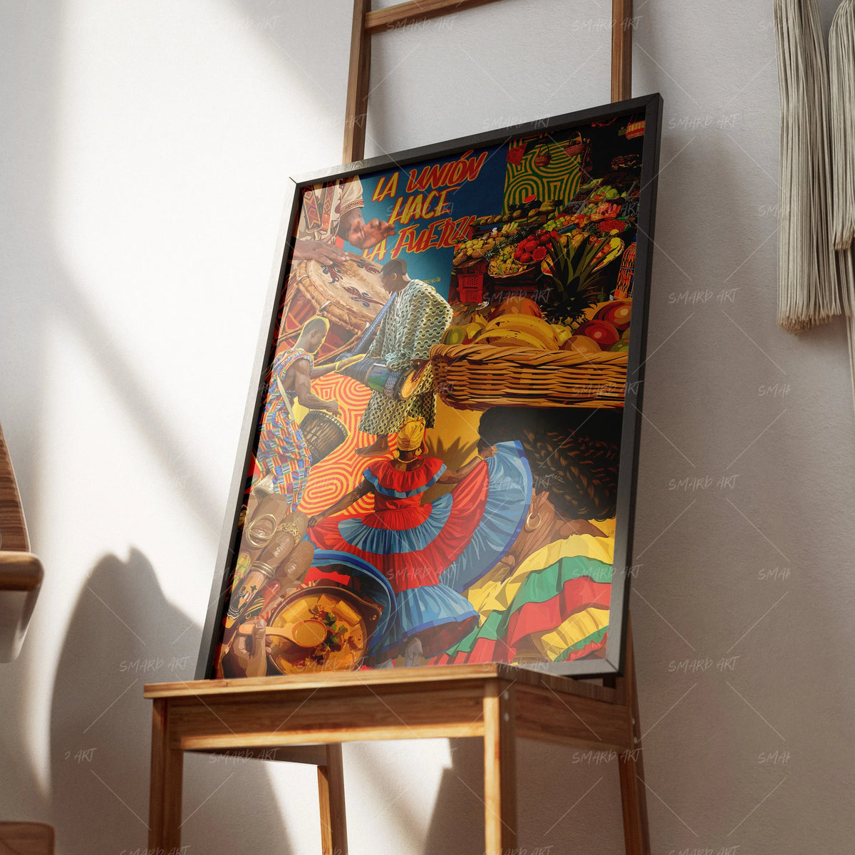 Culture Collage-wall art print featuring decorative artistic design suitable for living rooms, offices, and schools by SmardArt. Elevate your space with Black wall art that speaks to culture, identity, and creativity. At Smard, we celebrate artistry made with melanin, bringing powerful and inspiring designs to life.
