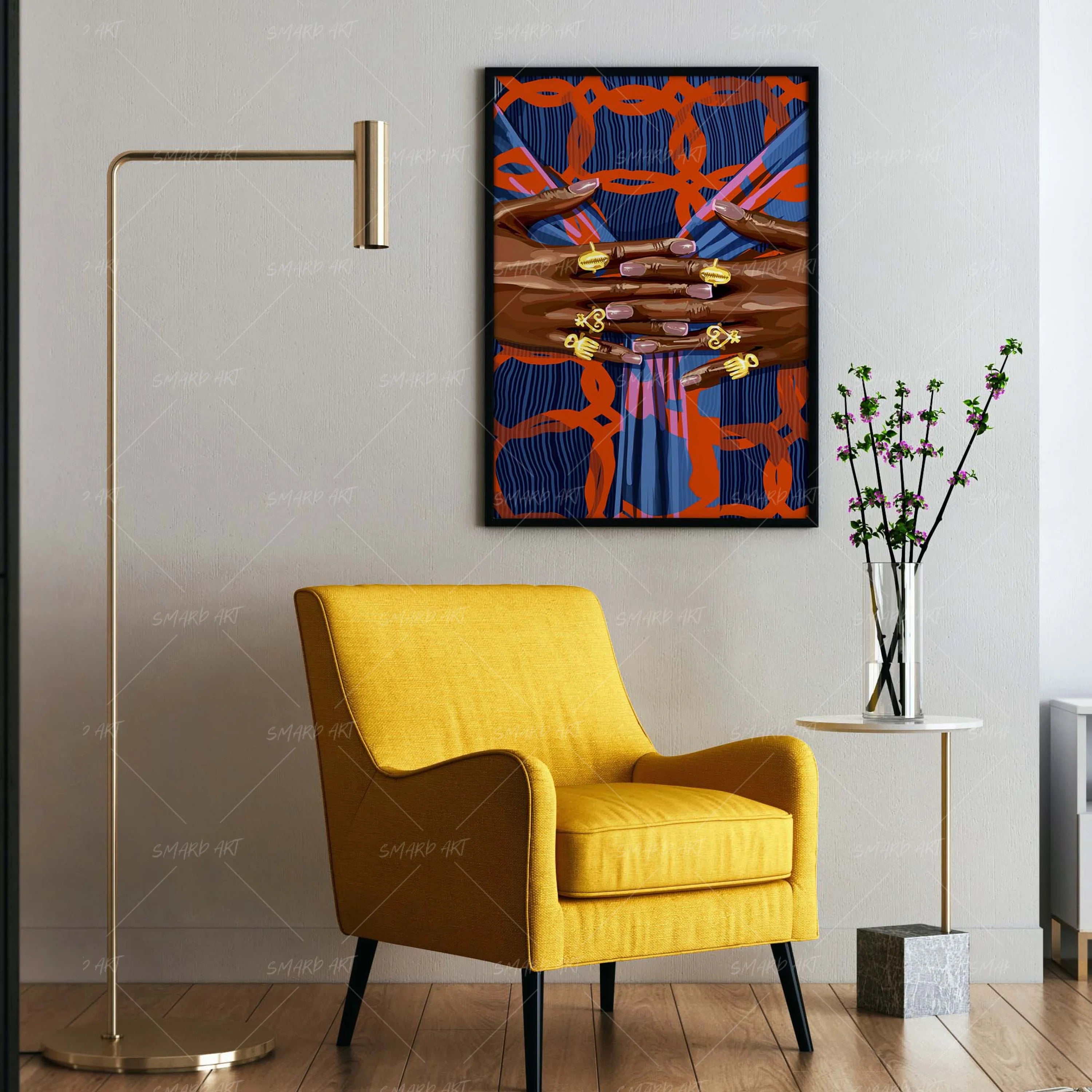 Diaspora Drip II-wall art print featuring decorative artistic design suitable for living rooms, offices, and schools by SmardArt. Elevate your space with Black wall art that speaks to culture, identity, and creativity. At Smard, we celebrate artistry made with melanin, bringing powerful and inspiring designs to life.