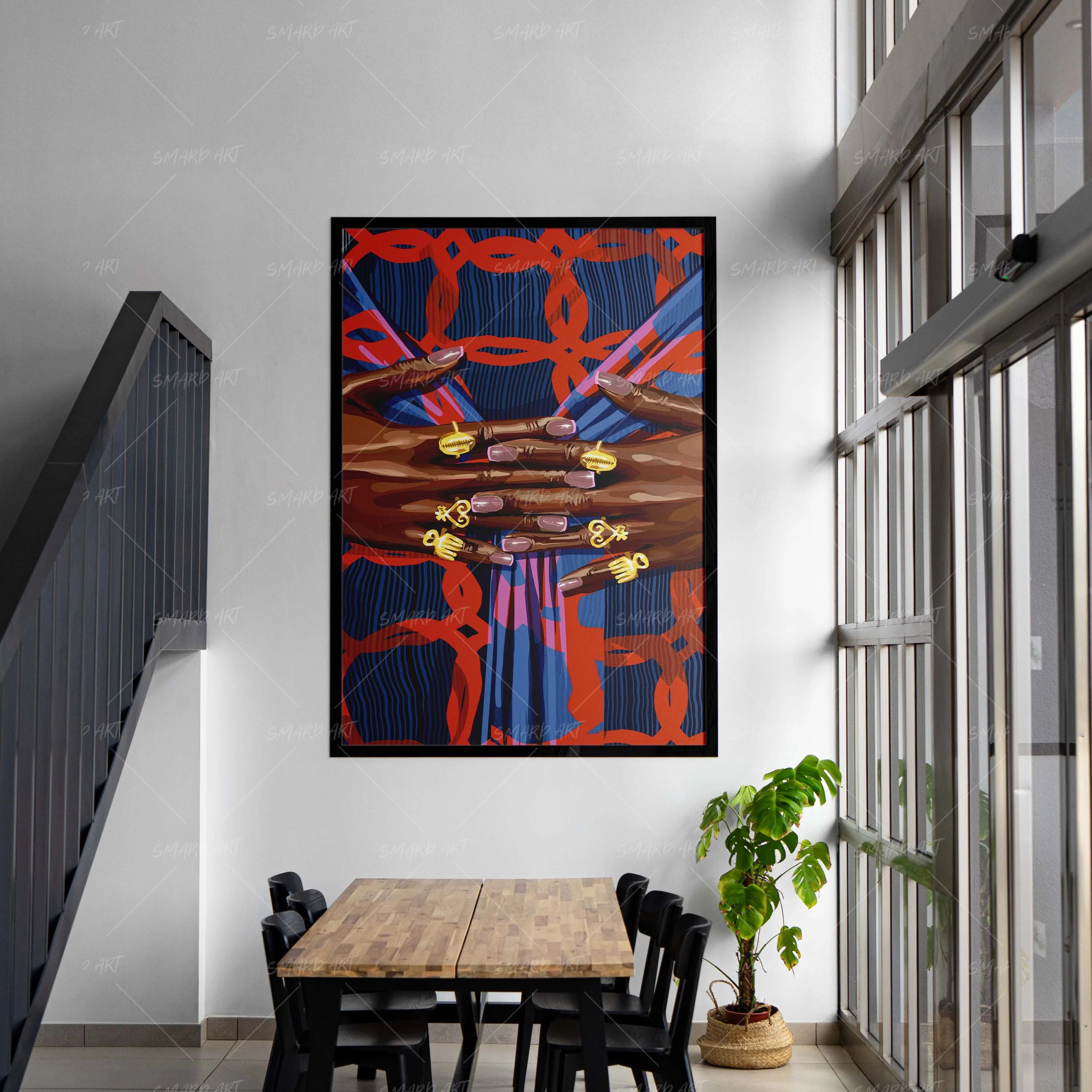 Diaspora Drip II-wall art print featuring decorative artistic design suitable for living rooms, offices, and schools by SmardArt. Elevate your space with Black wall art that speaks to culture, identity, and creativity. At Smard, we celebrate artistry made with melanin, bringing powerful and inspiring designs to life.