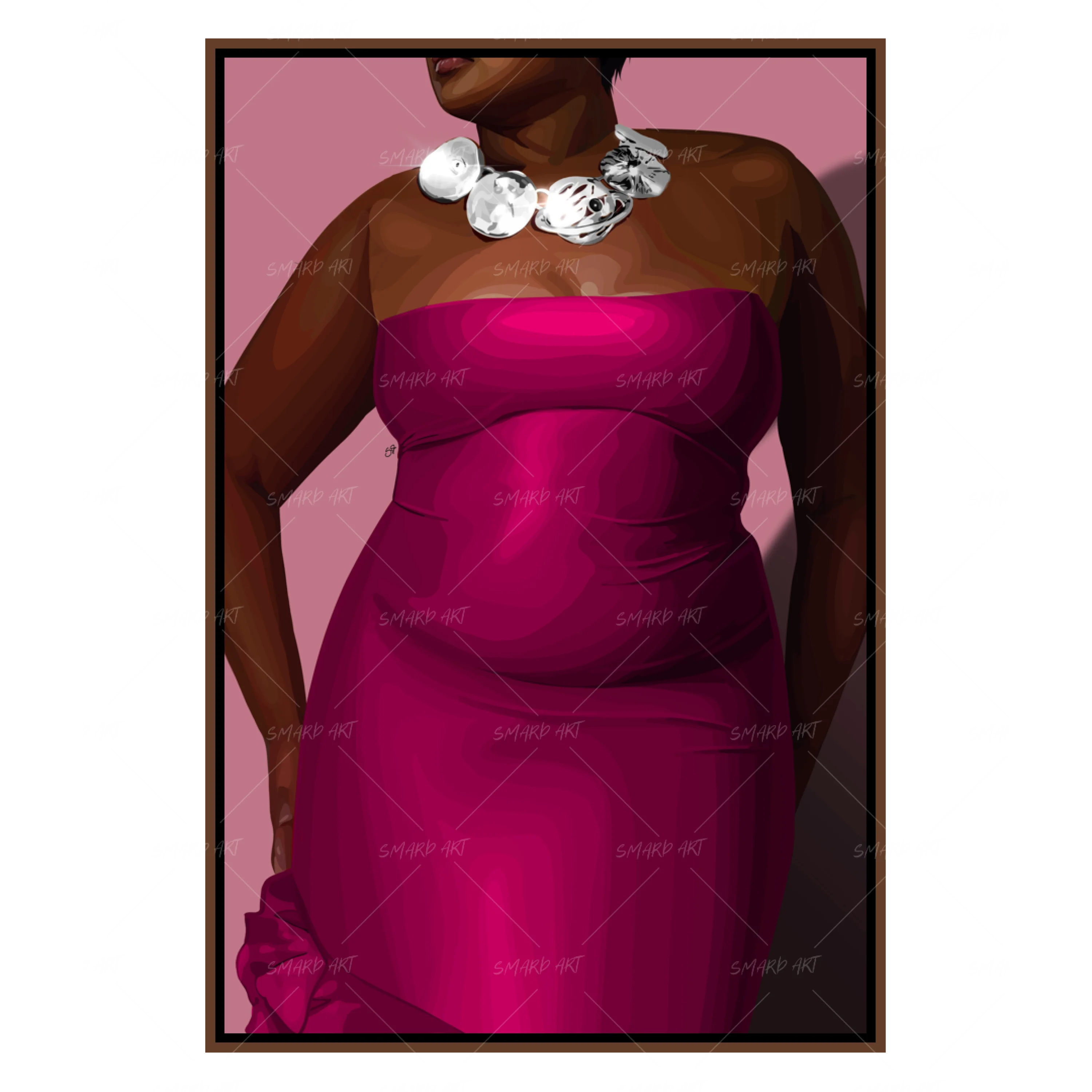Dressed To Be Me-wall art print featuring decorative artistic design suitable for living rooms, offices, and schools by SmardArt. Elevate your space with Black wall art that speaks to culture, identity, and creativity. At Smard, we celebrate artistry made with melanin, bringing powerful and inspiring designs to life.