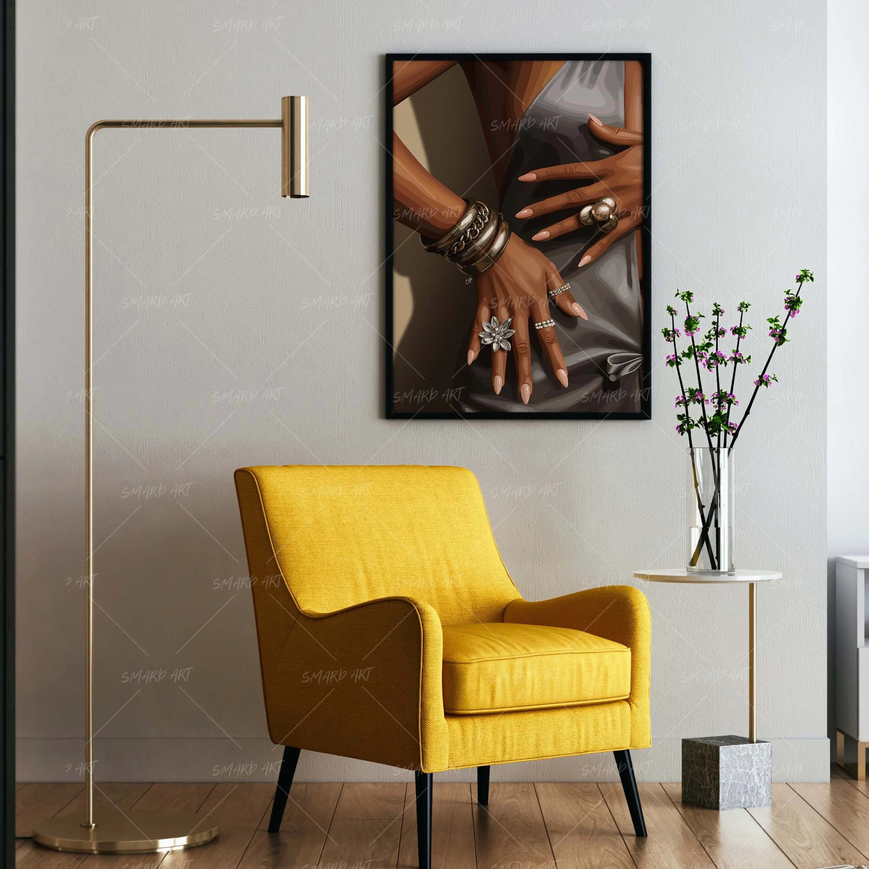 Drip In Chrome-wall art print featuring decorative artistic design suitable for living rooms, offices, and schools by SmardArt. Elevate your space with Black wall art that speaks to culture, identity, and creativity. At Smard, we celebrate artistry made with melanin, bringing powerful and inspiring designs to life.